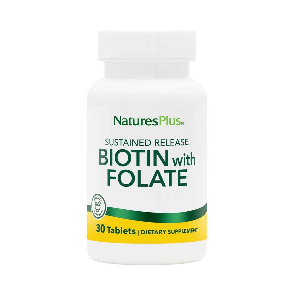 NaturesPlus, Sustained Release Biotin & Folate, 30 Tablets