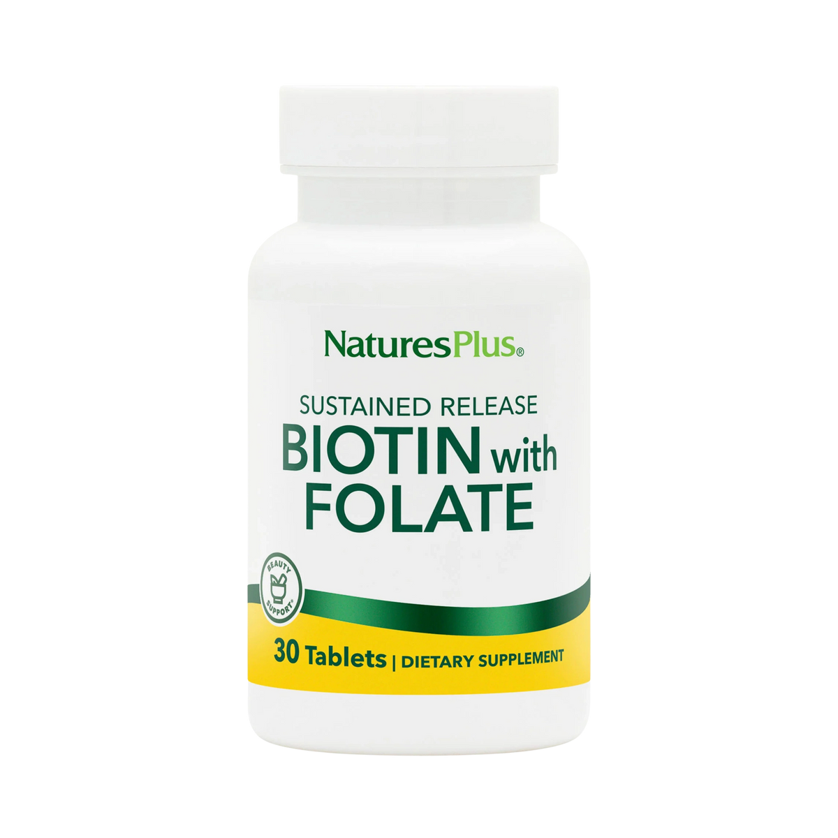 NaturesPlus, Sustained Release Biotin & Folate, 30 Tablets