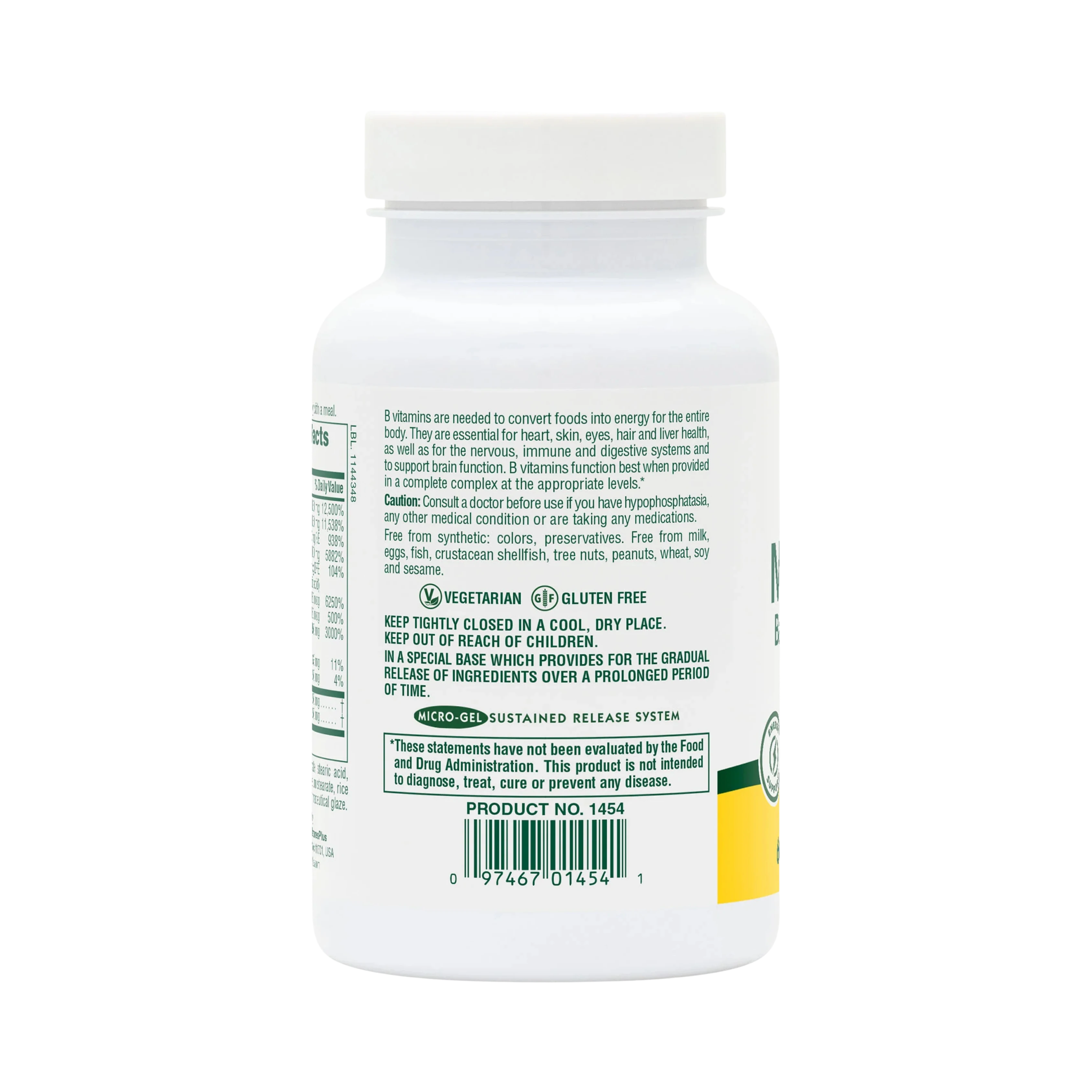 NaturesPlus, Sustained Release Mega B-150, 60 Tablets