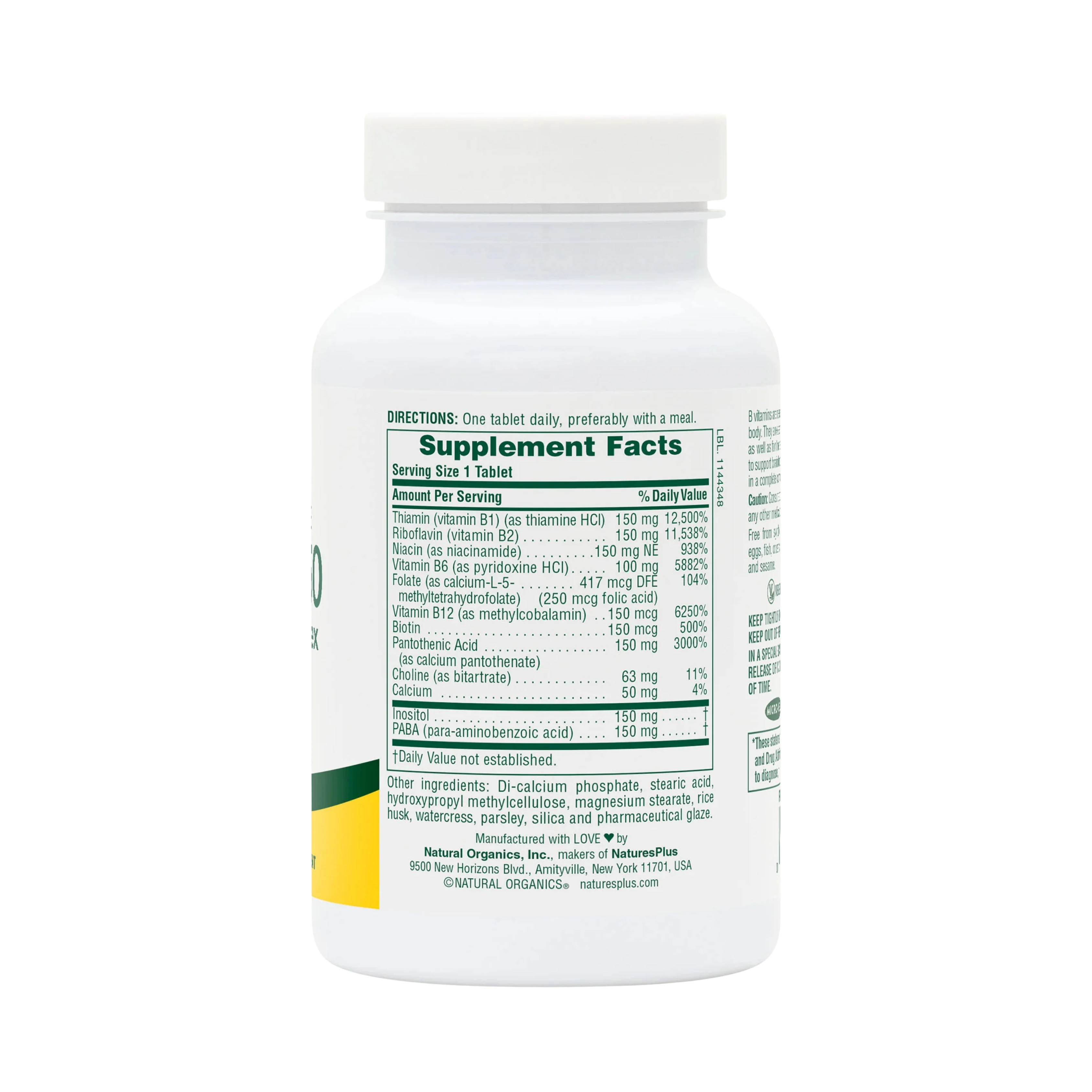 NaturesPlus, Sustained Release Mega B-150, 60 Tablets