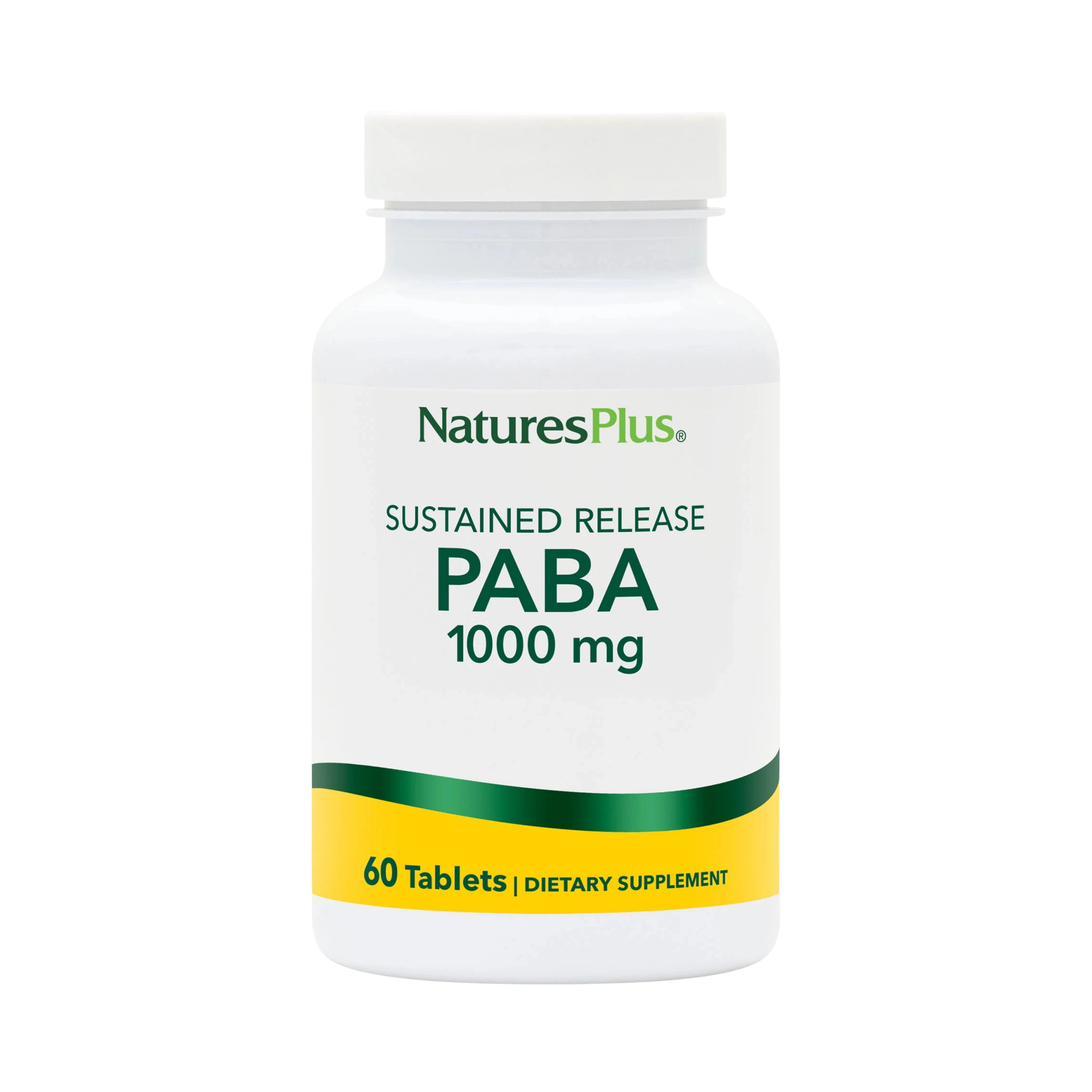 NaturesPlus, Sustained Release PABA, 1,000 Mg, 60 Tablets