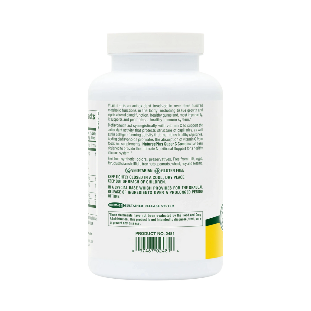 NaturesPlus, Sustained Release Super C Complex, 180 Tablets