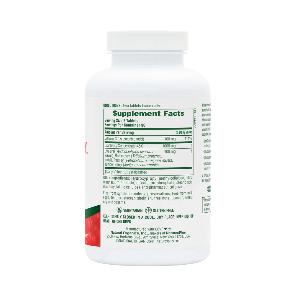 NaturesPlus, Sustained Release Ultra Cranberry, 1000 Mg, 180 Tablets