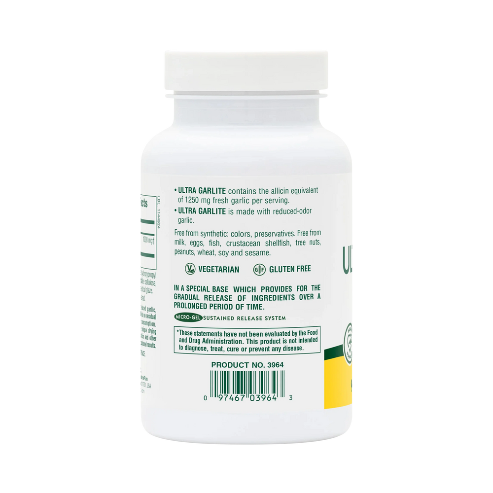 NaturesPlus, Sustained Release Ultra Garlite, 1000 Mg, 90 Tablets