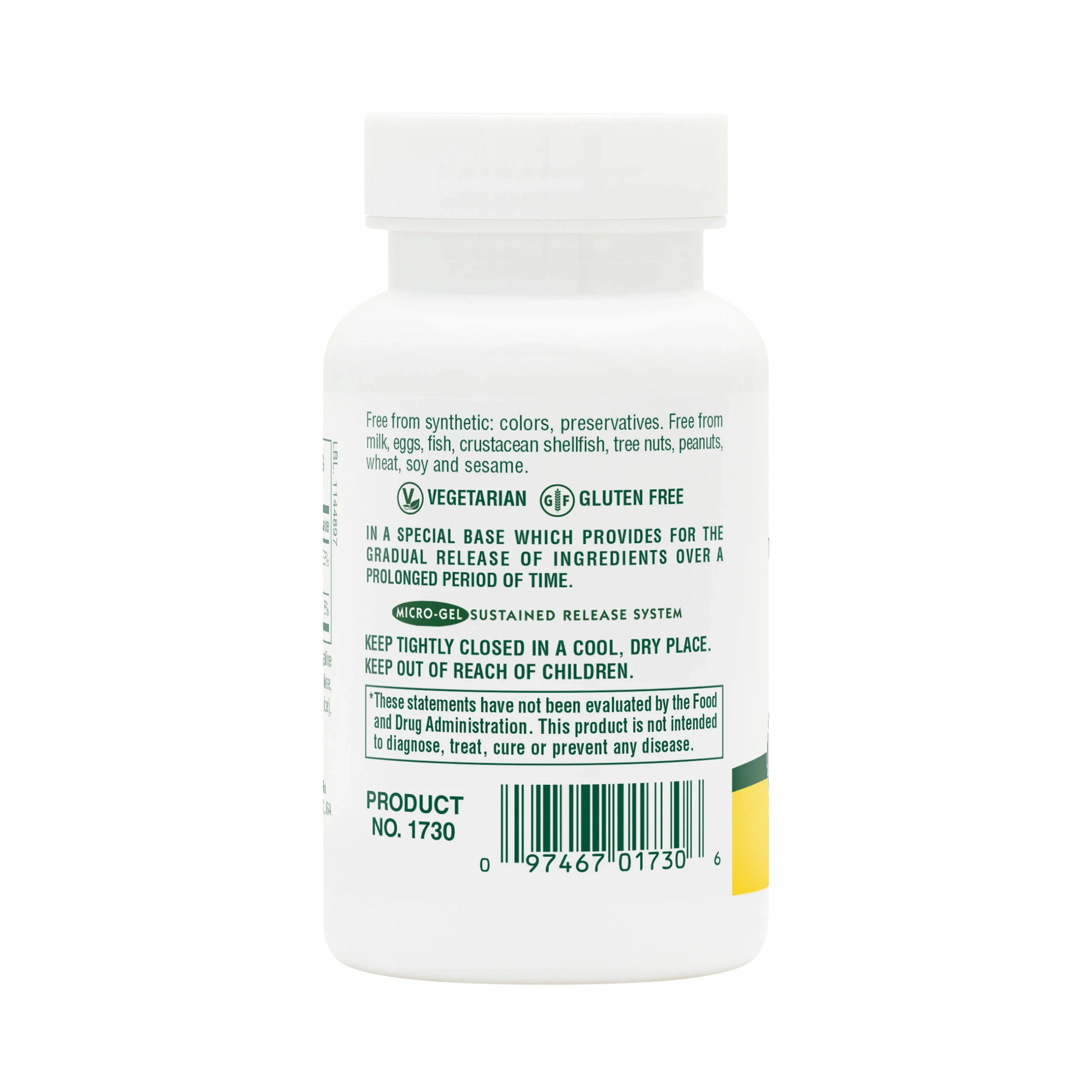 NaturesPlus, Sustained Release Vitamin B12, 2,000 Mcg, 60 Tablets