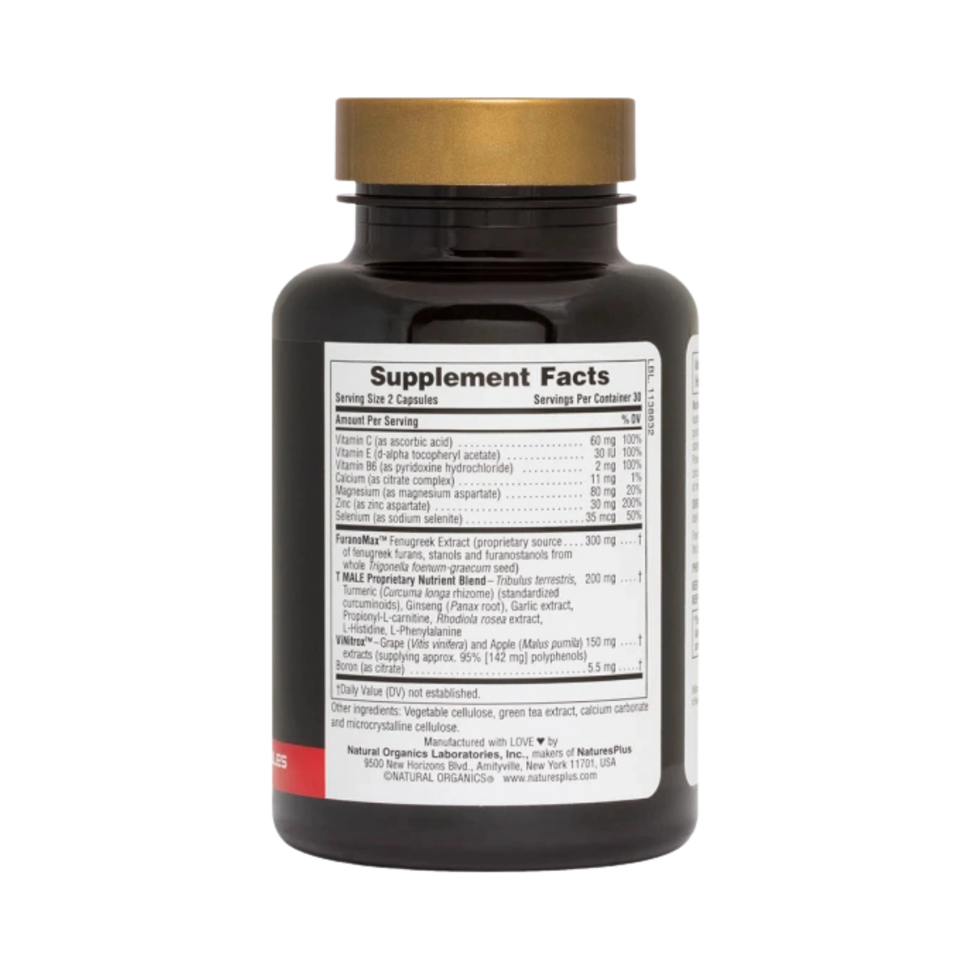 NaturesPlus, T Male, 60 vegetarian capsules