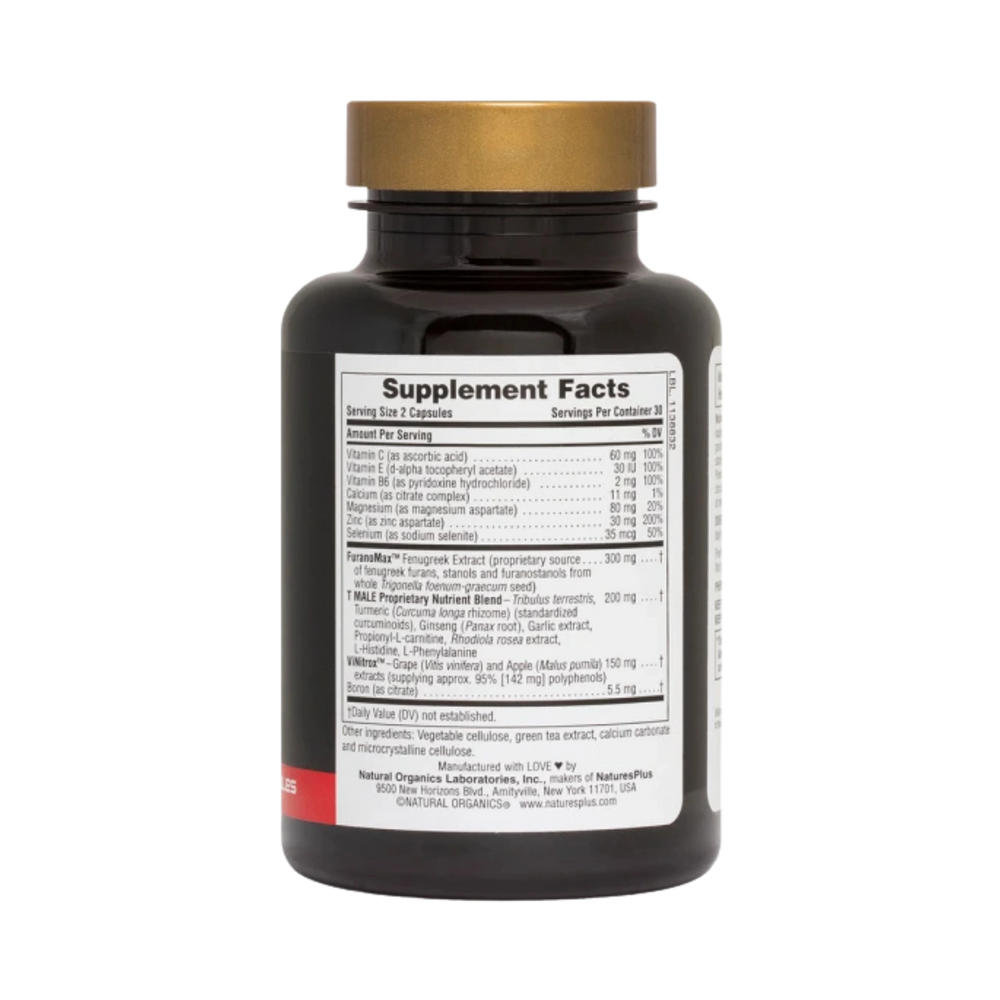 NaturesPlus, T Male, 60 vegetarian capsules
