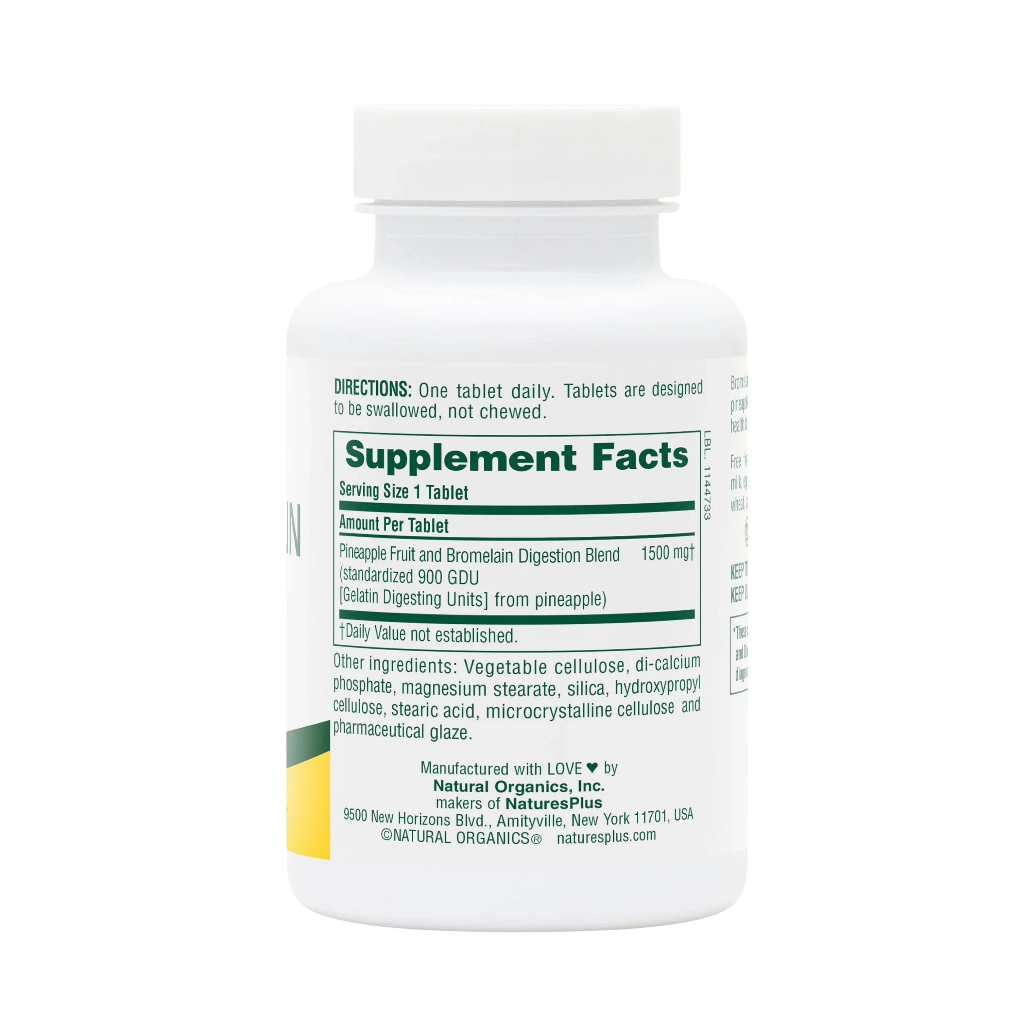 NaturesPlus, Ultra Bromelain, 1500 Mg, 60 Tablets