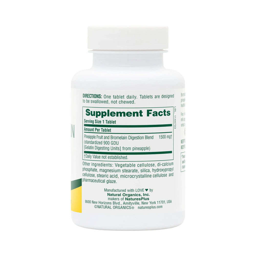 NaturesPlus, Ultra Bromelain, 1500 Mg, 60 Tablets