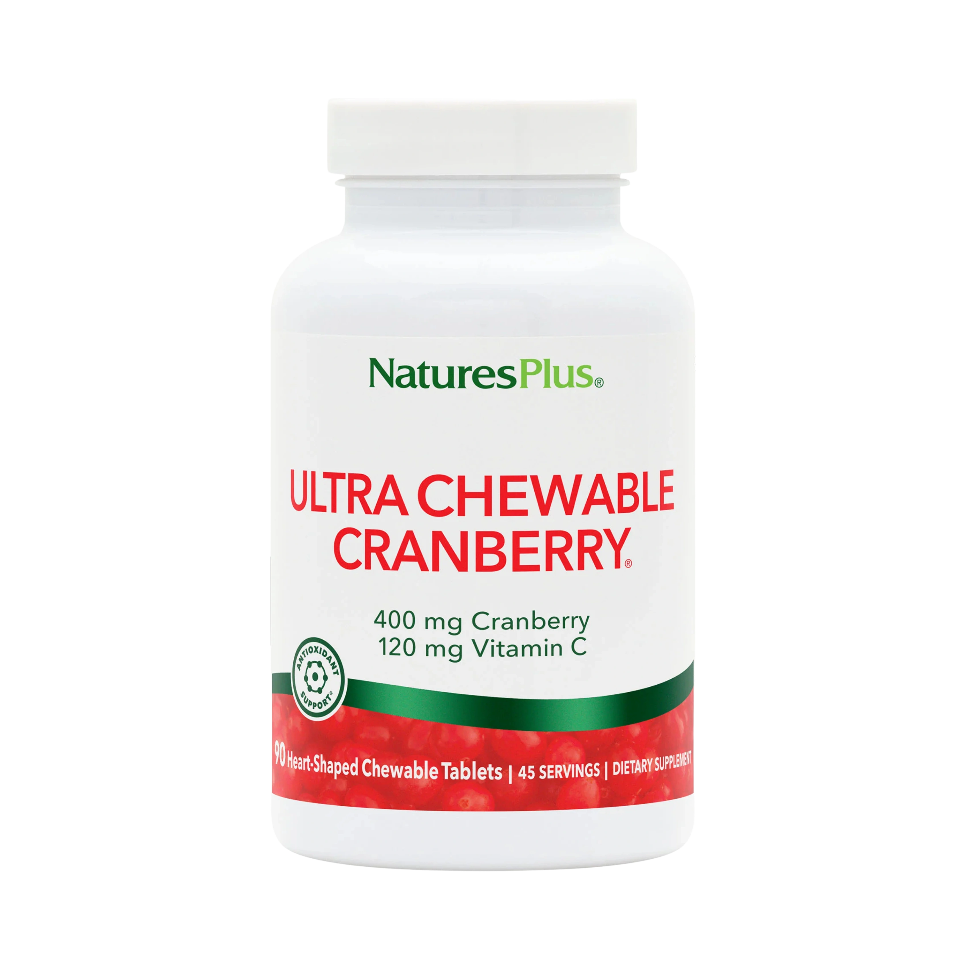 NaturesPlus, Ultra Chewable Cranberry, 90 Chewables