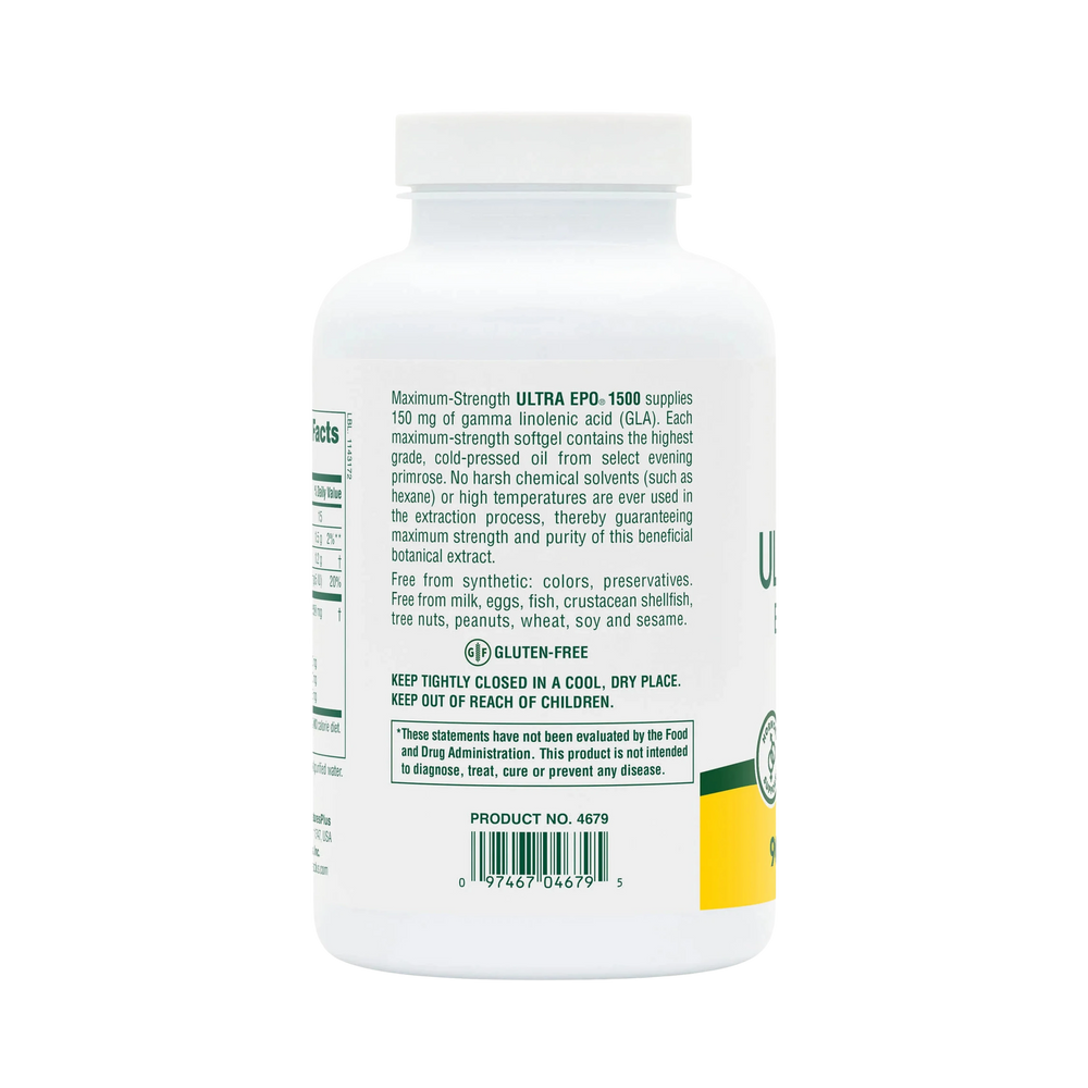 NaturesPlus, Ultra EPO 1500, Evening Primrose Oil, 90 Softgels