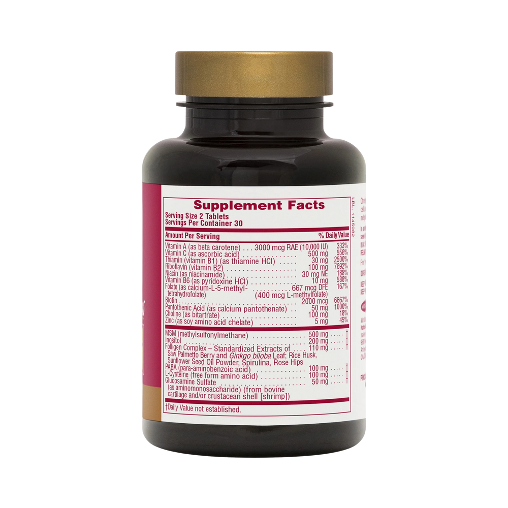 NaturesPlus, Ultra Hair Plus with MSM, For Men and Women, 60 Tablets