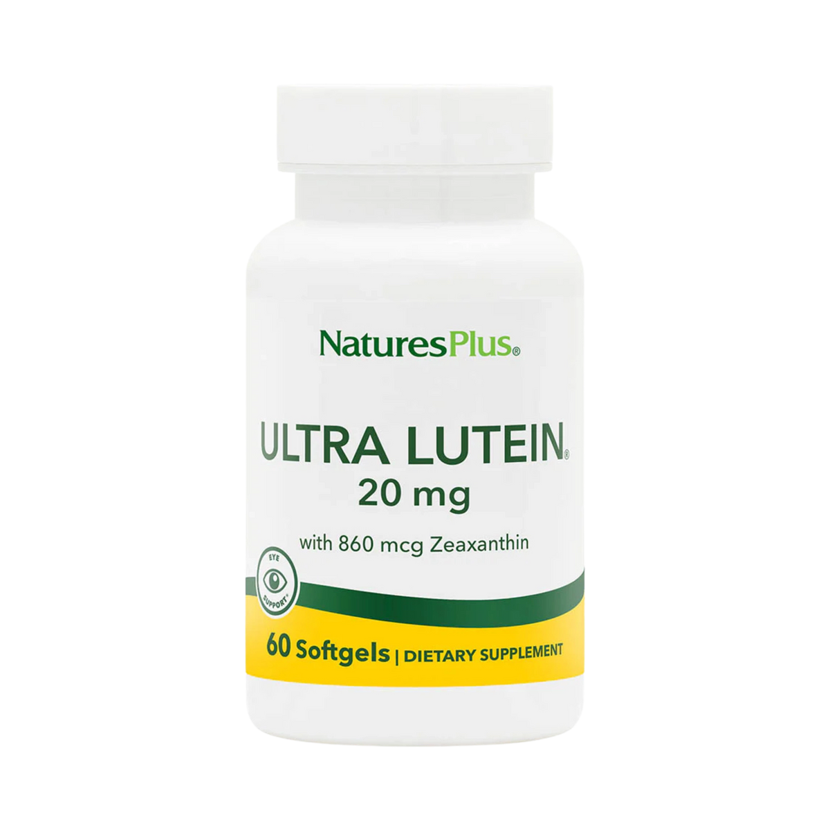 NaturesPlus, Ultra Lutein with Zeaxanthin, 20 Mg, 60 Softgels