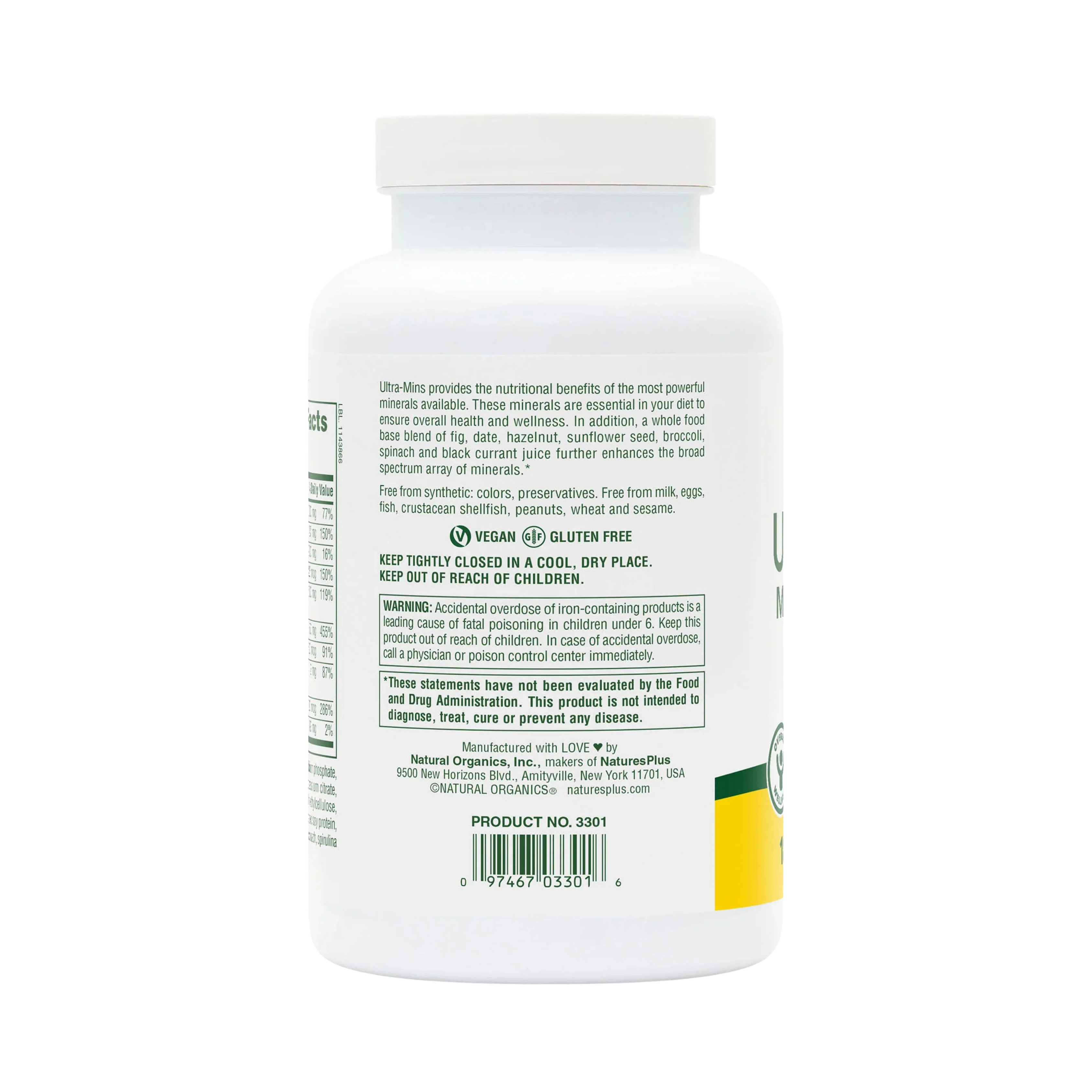 NaturesPlus, Ultra-Mins, Multiple Mineral Complex, 180 Tablets