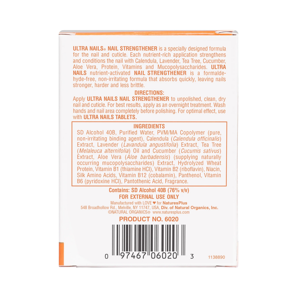 NaturesPlus, Ultra Nails, Nail Strengthener, 0.25 Fl Oz