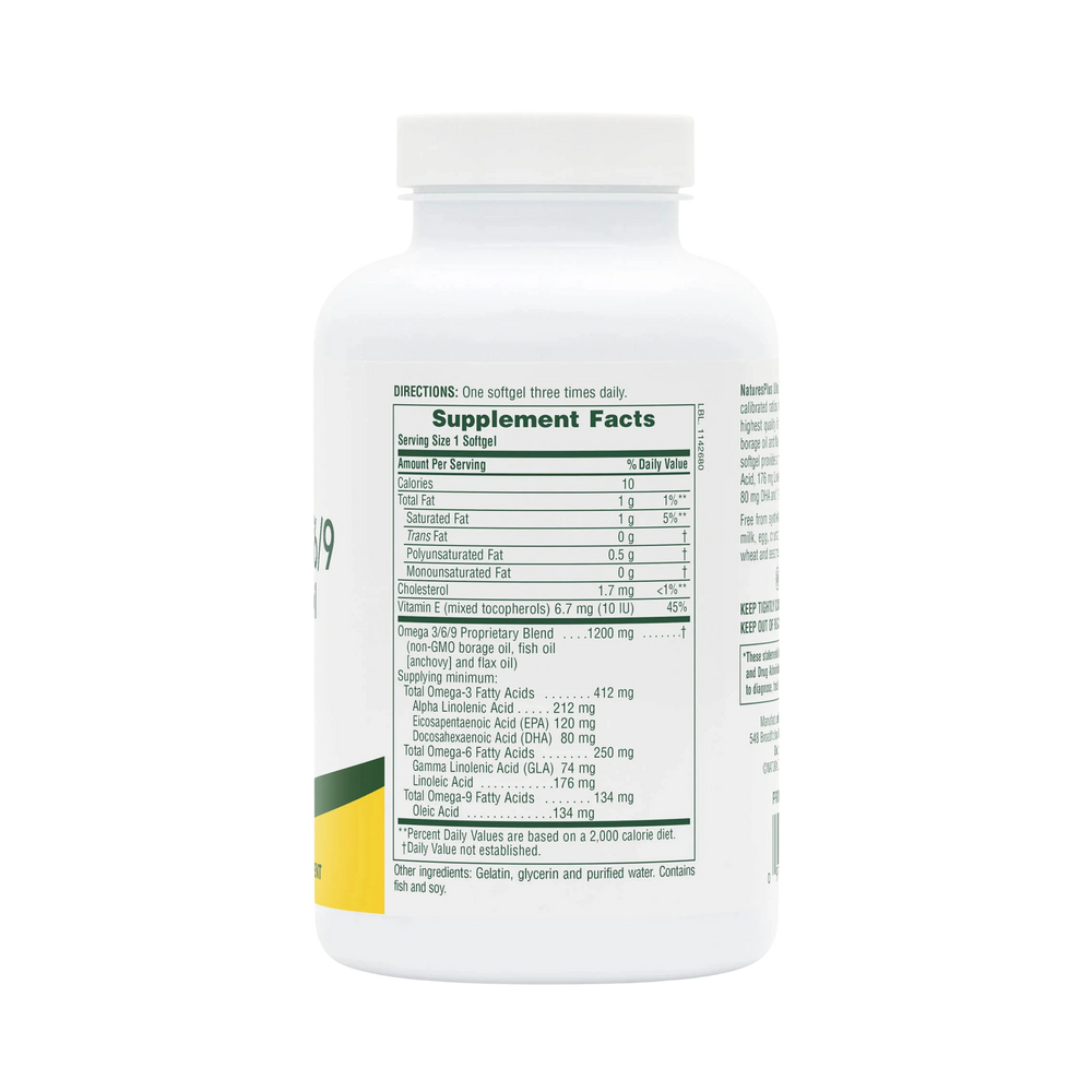 NaturesPlus, Ultra Omega 3/6/9, 120 Softgels