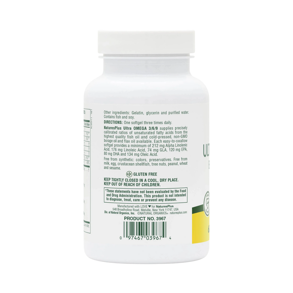 NaturesPlus, Ultra Omega 3/6/9, 60 Softgels