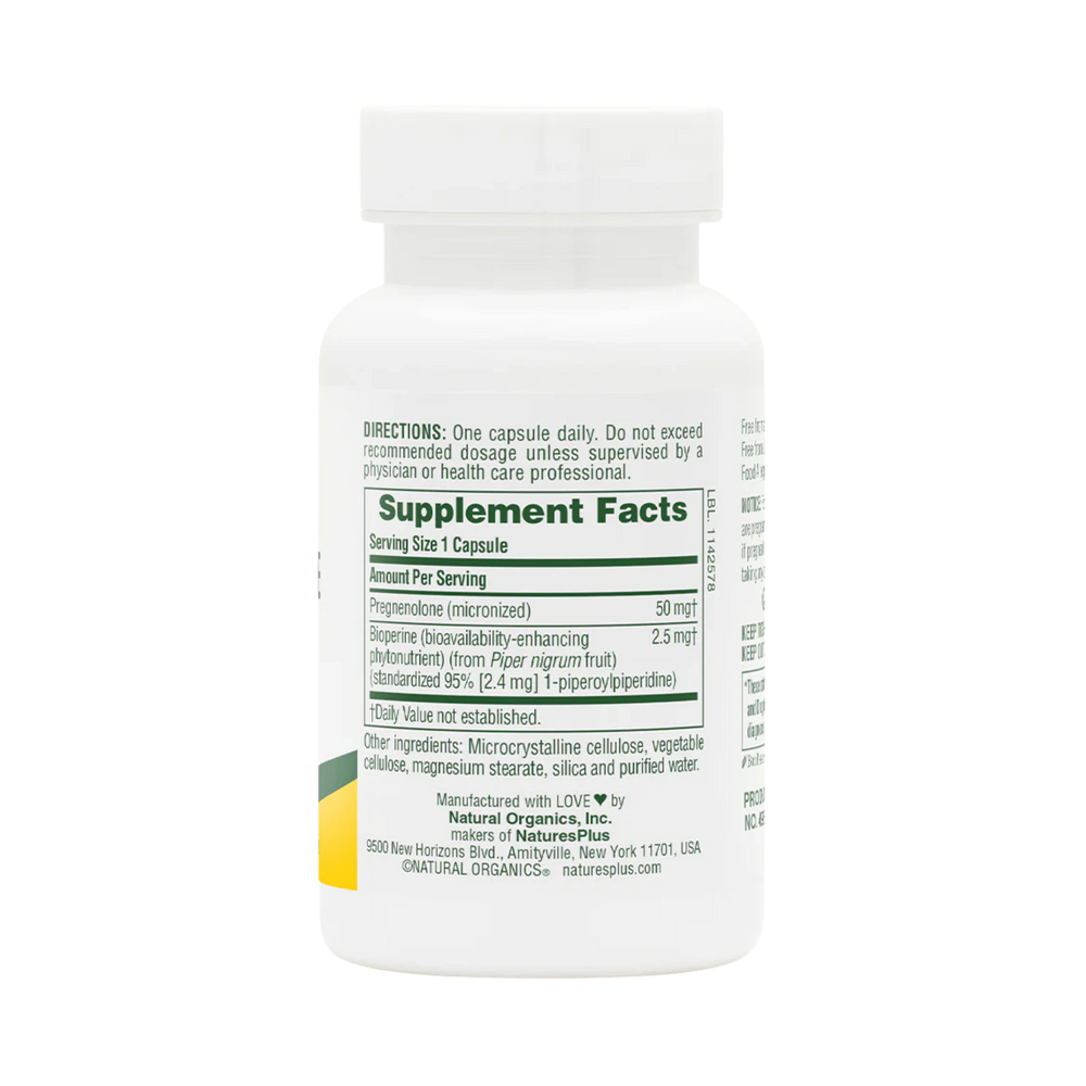 NaturesPlus, Ultra Pregnenolone with Bioperine, 60 Capsules