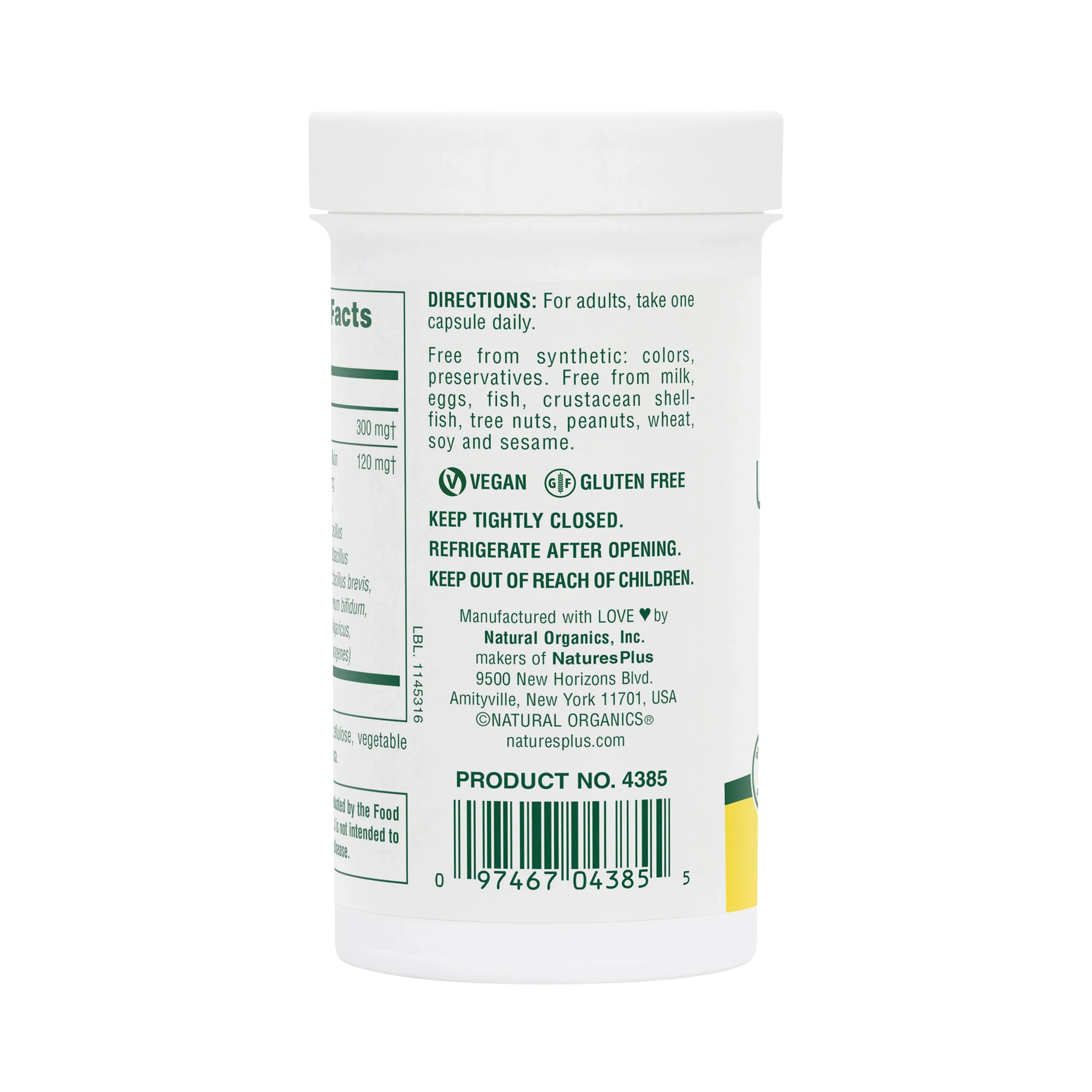 NaturesPlus, Ultra Probiotics, 40 Billion, 60 Capsules