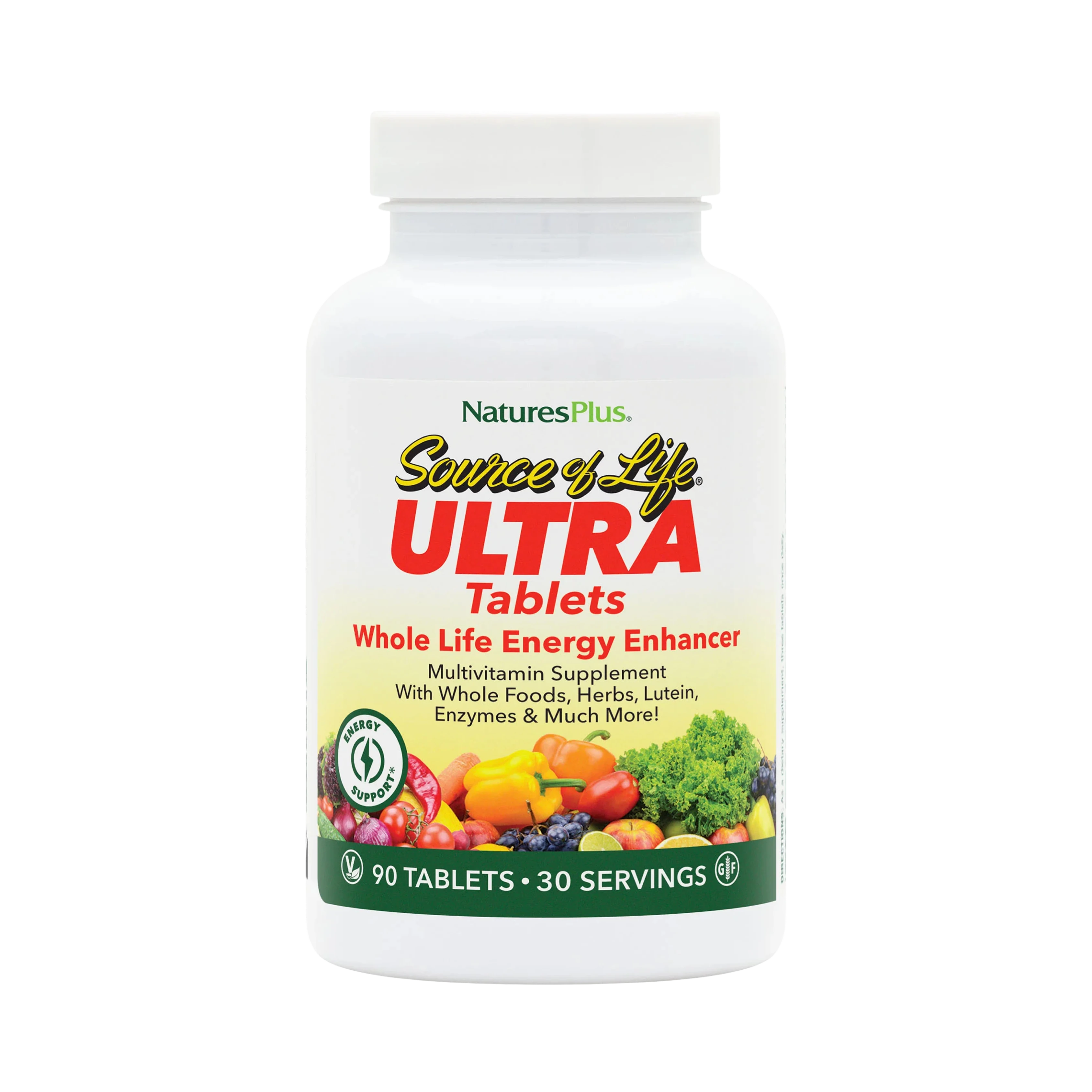 NaturesPlus, Ultra Source of Life Energy Enhancer Multi With Lutein, 90 Tablets