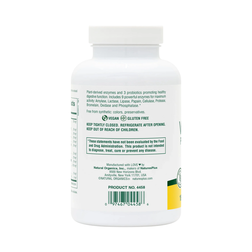 NaturesPlus, Vibra-Gest, Plant-Derived Enzymes, 180 Capsules