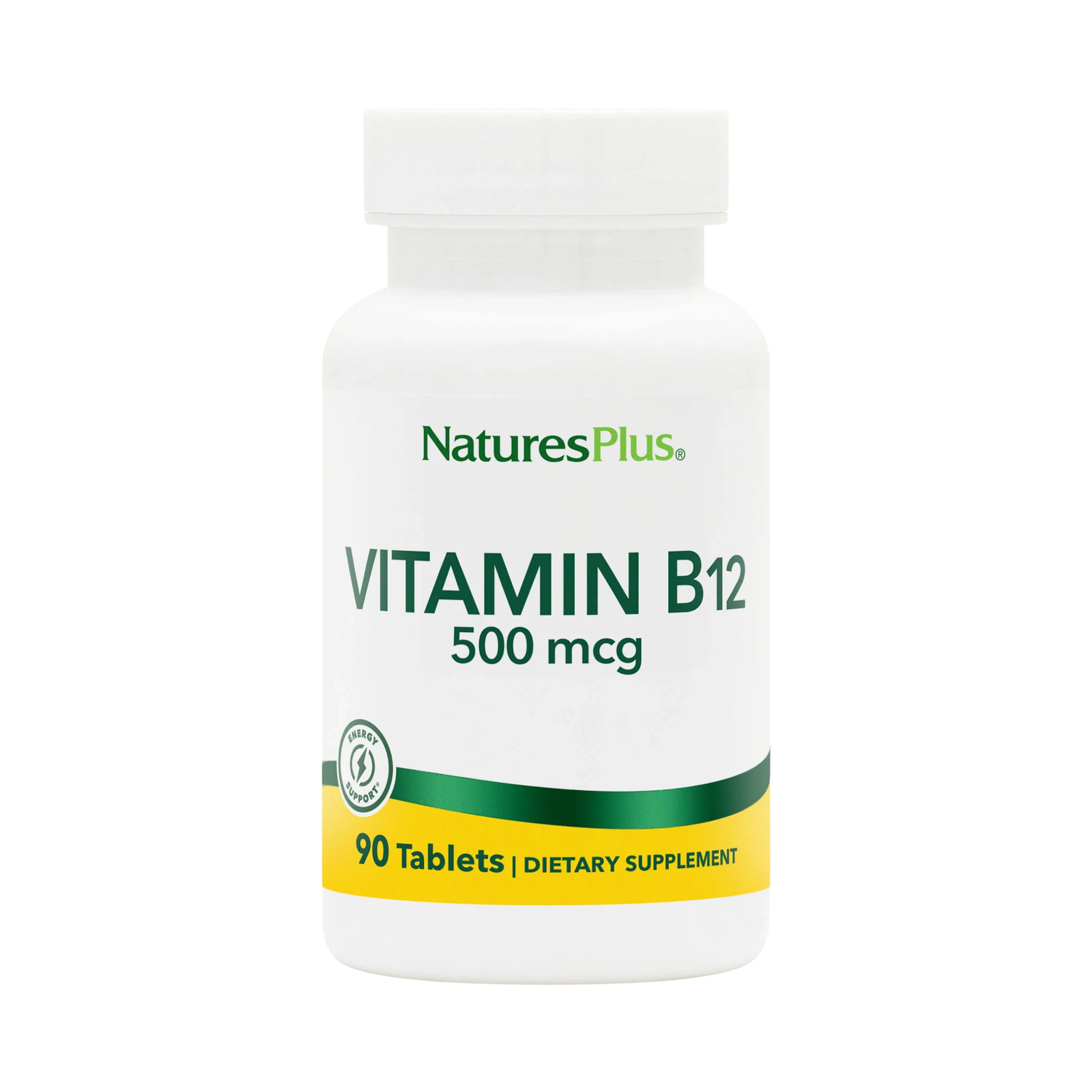NaturesPlus, Vitamin B-12, 500 Mcg, 90 Tablets