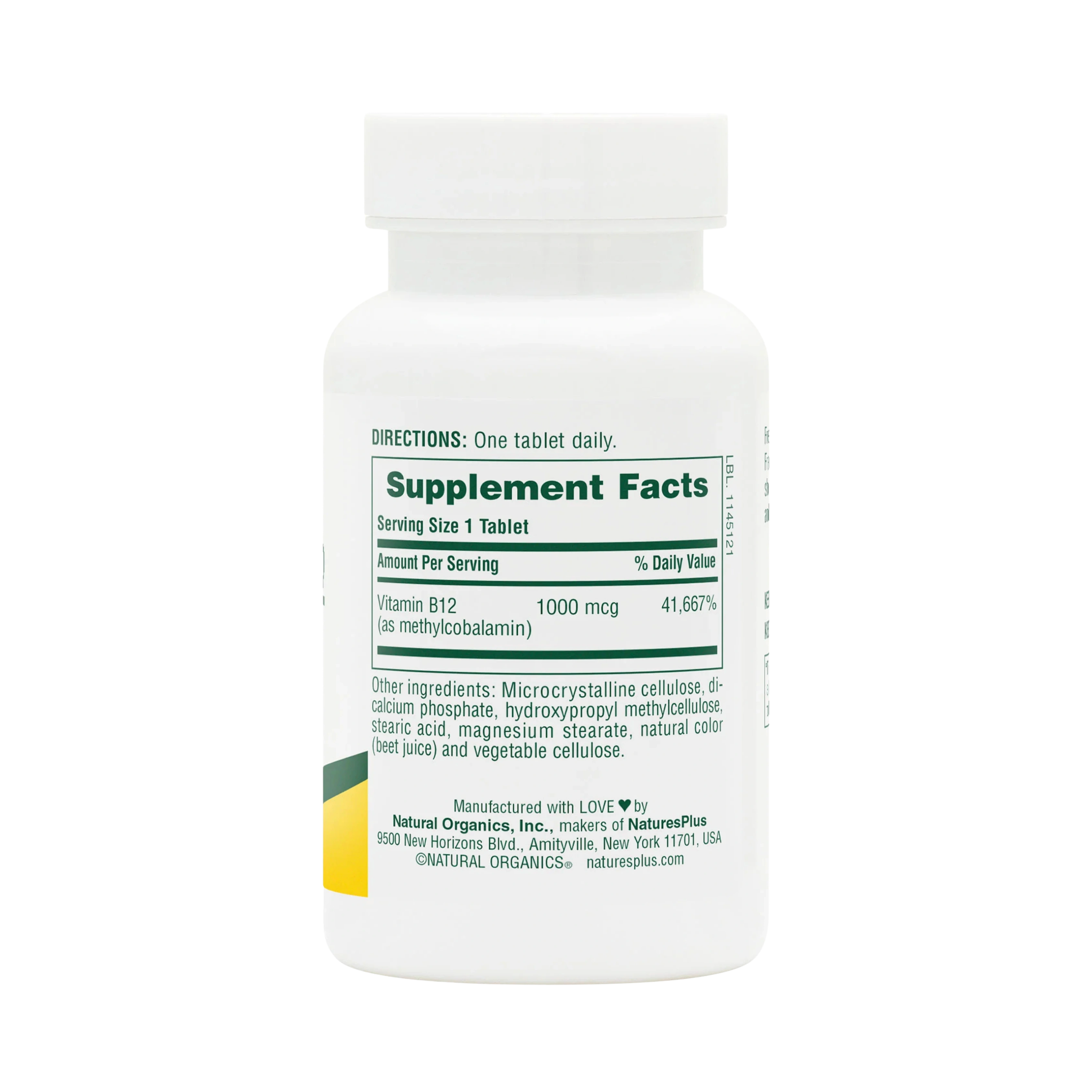 NaturesPlus, Vitamin B12, 1,000 Mcg, 90 Tablets