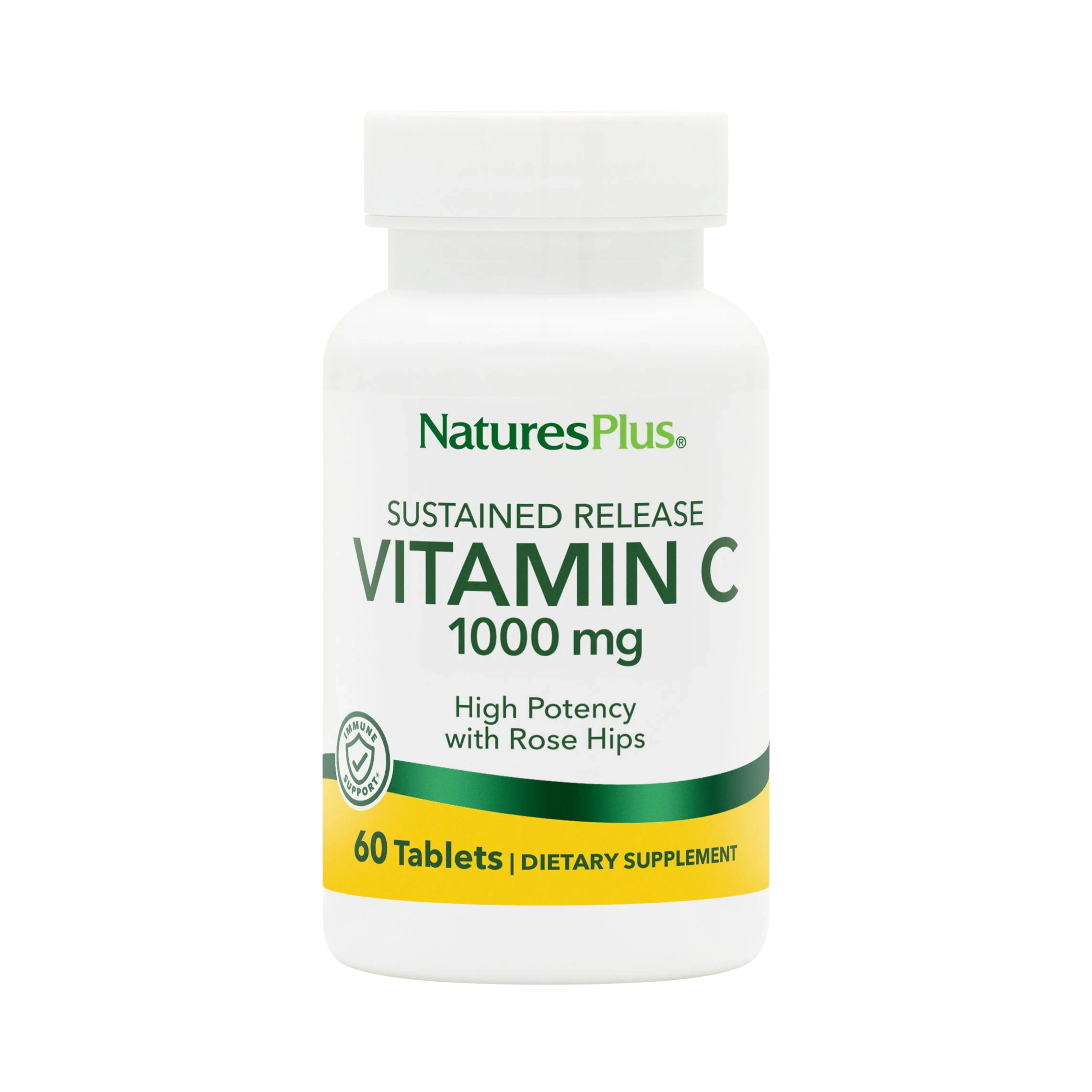 NaturesPlus, Vitamin C 1000 Mg Time Release with Rose Hips, 60 Tablets