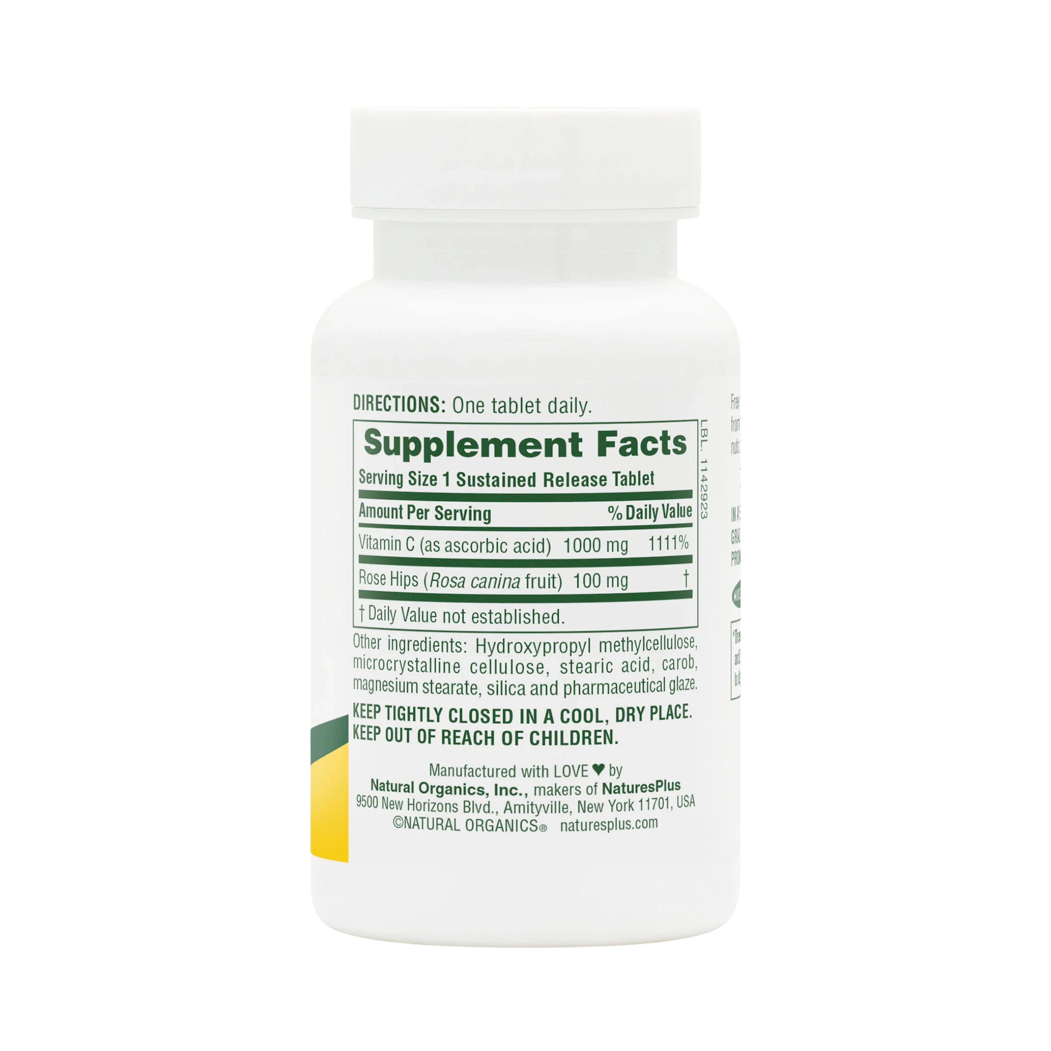 NaturesPlus, Vitamin C 1000 Mg Time Release with Rose Hips, 60 Tablets