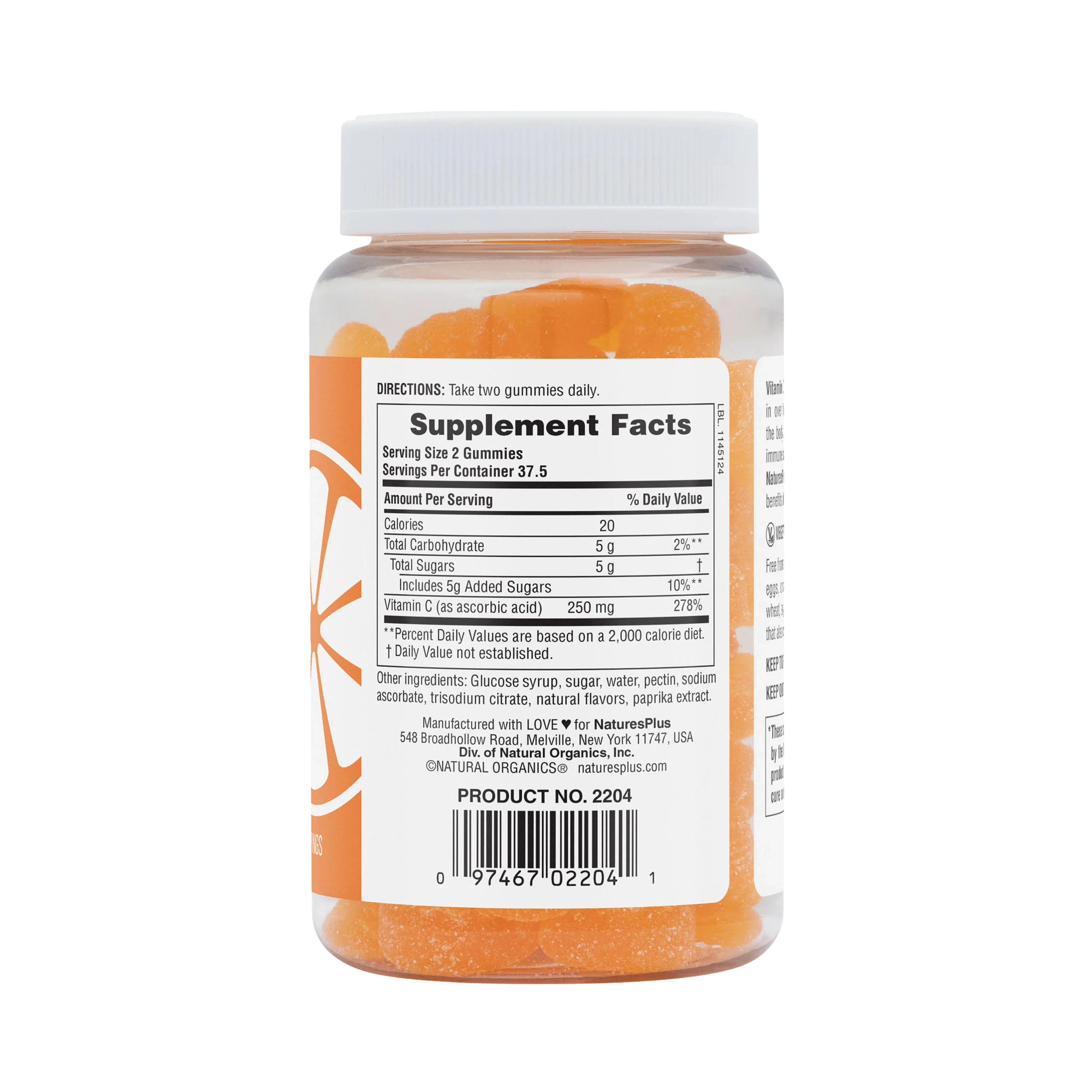 NaturesPlus, Vitamin C Gummies, Orange, 75 Gummies