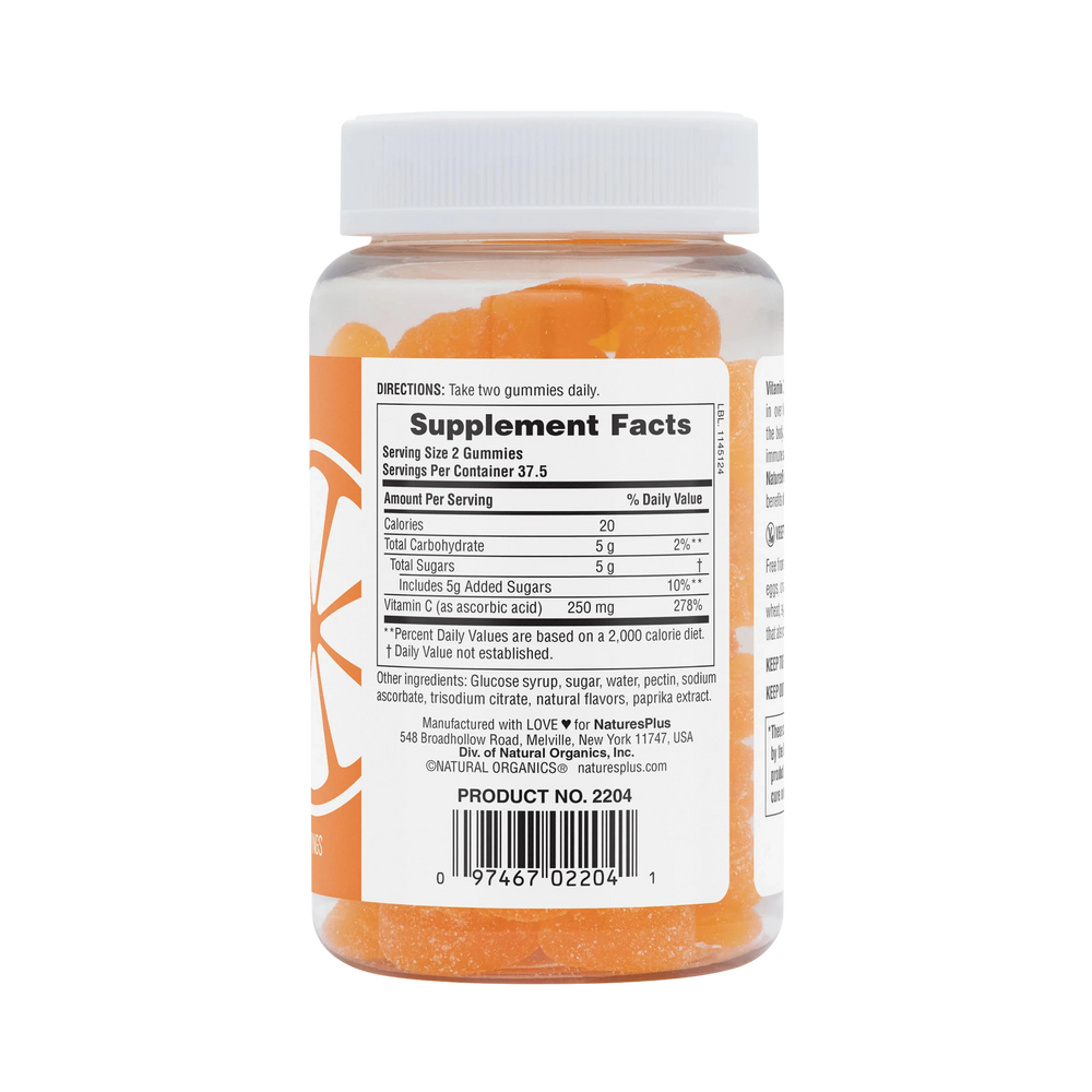 NaturesPlus, Vitamin C Gummies, Orange, 75 Gummies