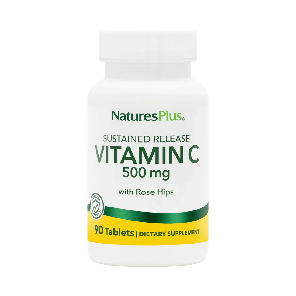 NaturesPlus, Vitamin C with Rose HIPS, 500 Mg, 90 Capsules