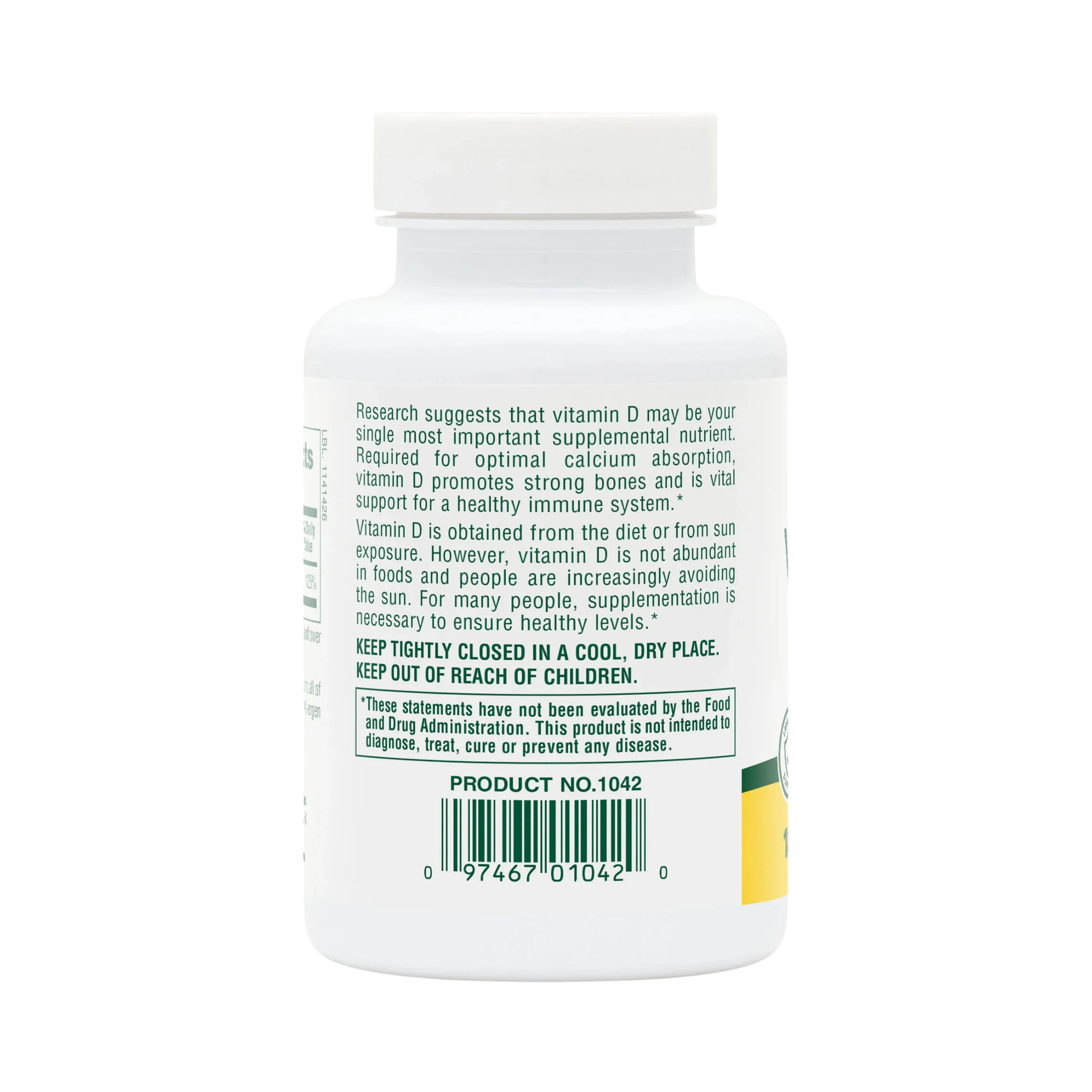 NaturesPlus, Vitamin D3, 25 Mcg, 180 Softgels