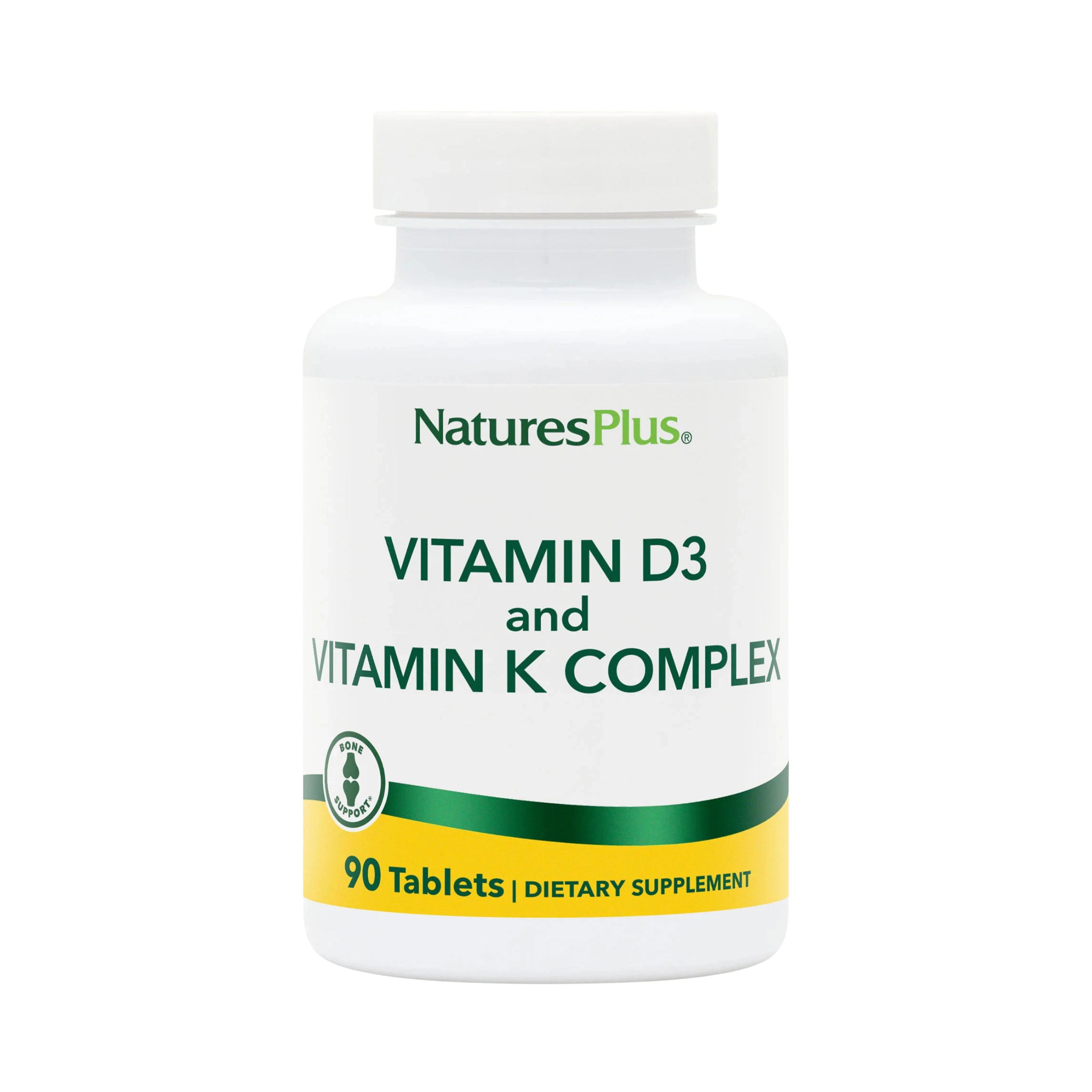 NaturesPlus, Vitamin D3 and Vitamin K Complex, 90 Tablets