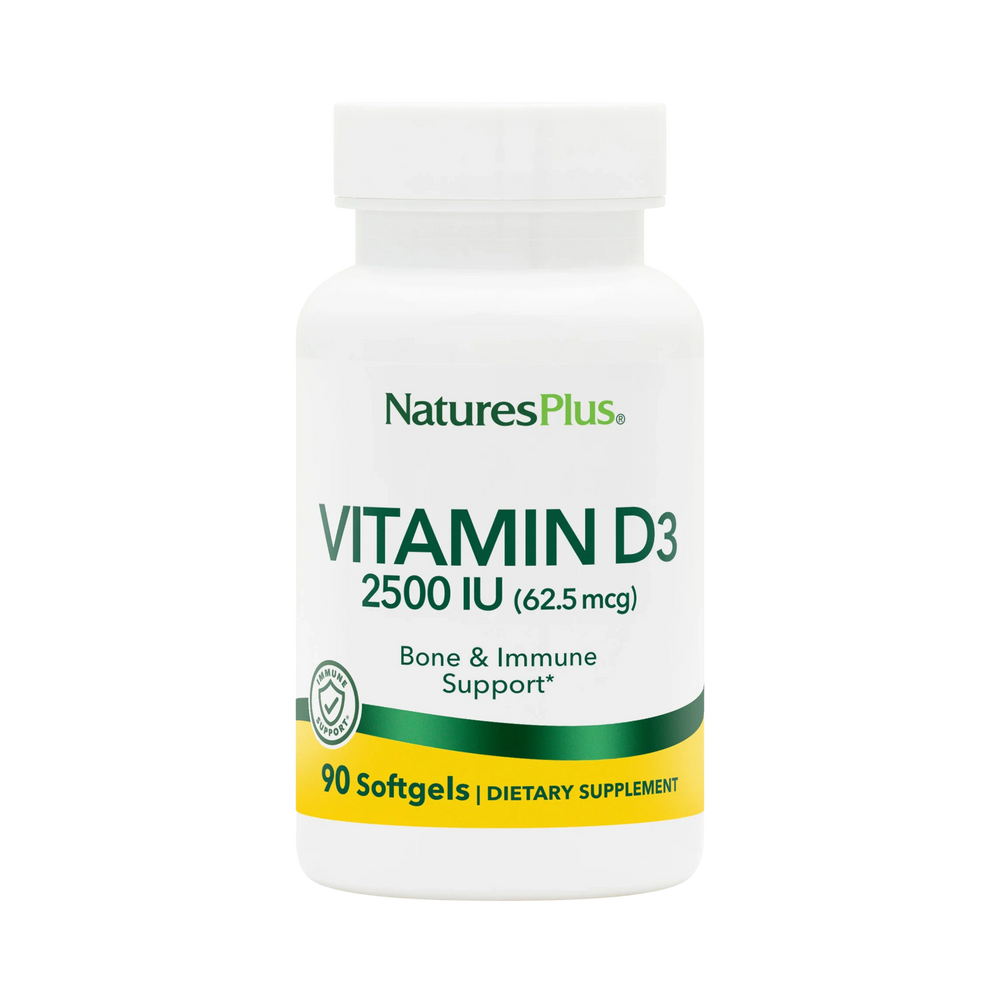 NaturesPlus, Vitamin D3 (Cholecalciferol), 2500 IU, 90 Softgels