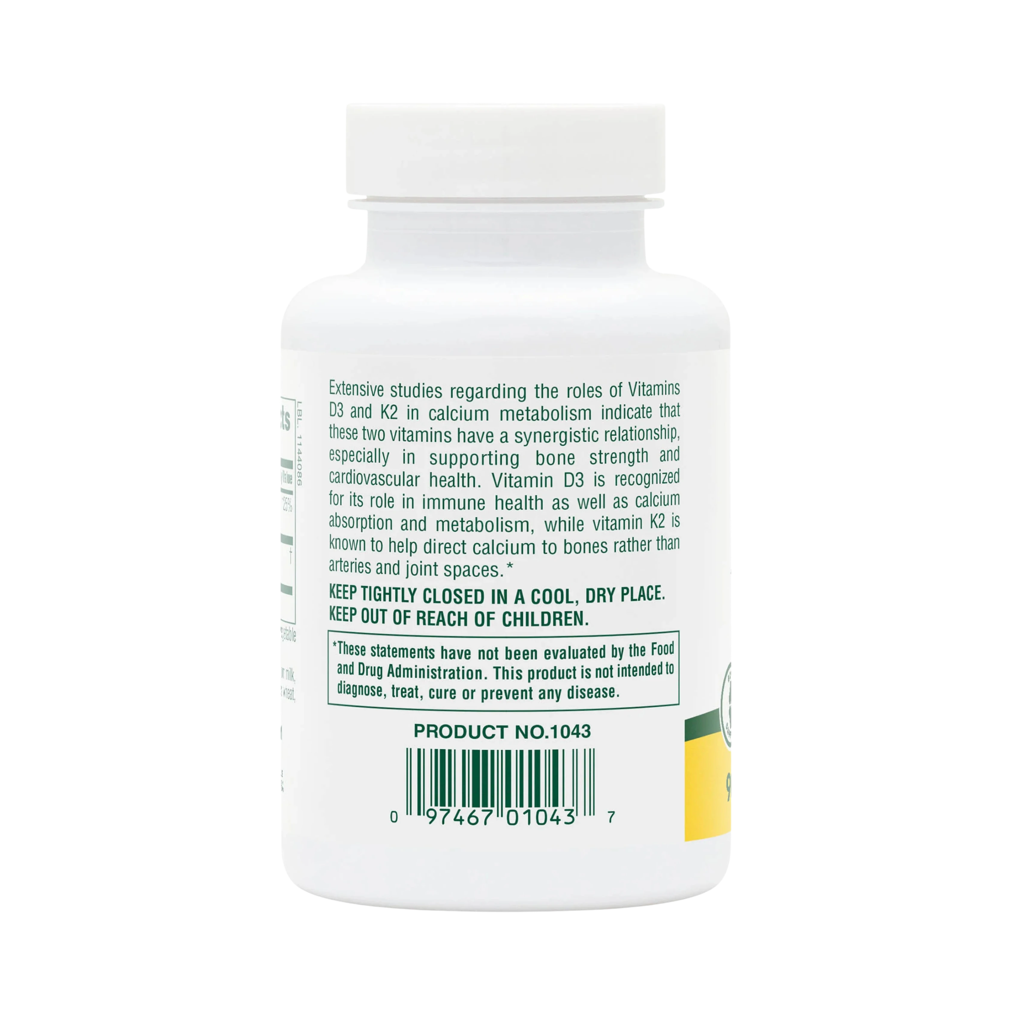 NaturesPlus, Vitamin D3 & K2, 90 Capsules