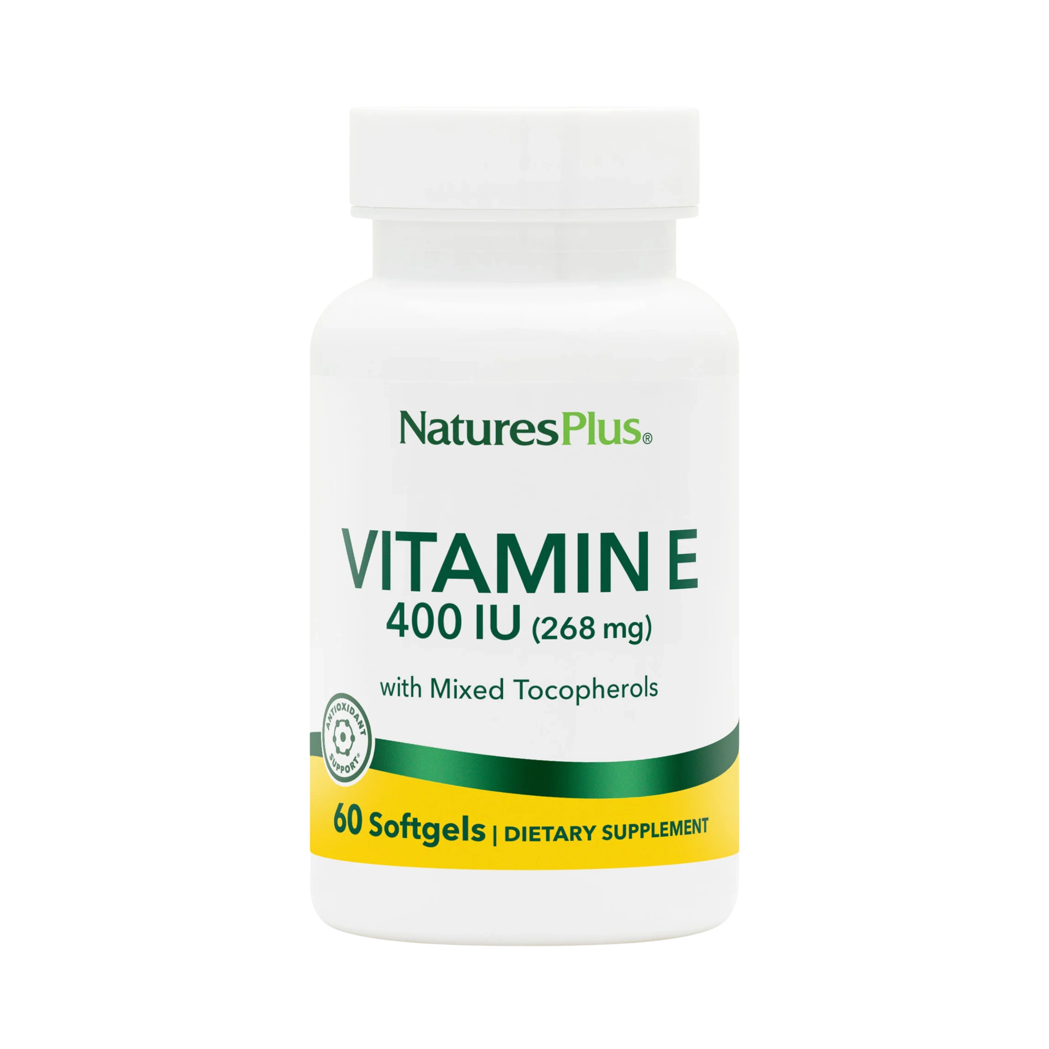 NaturesPlus, Vitamin E 400 IU Mixed D-Tocopherol, 60 Softgels