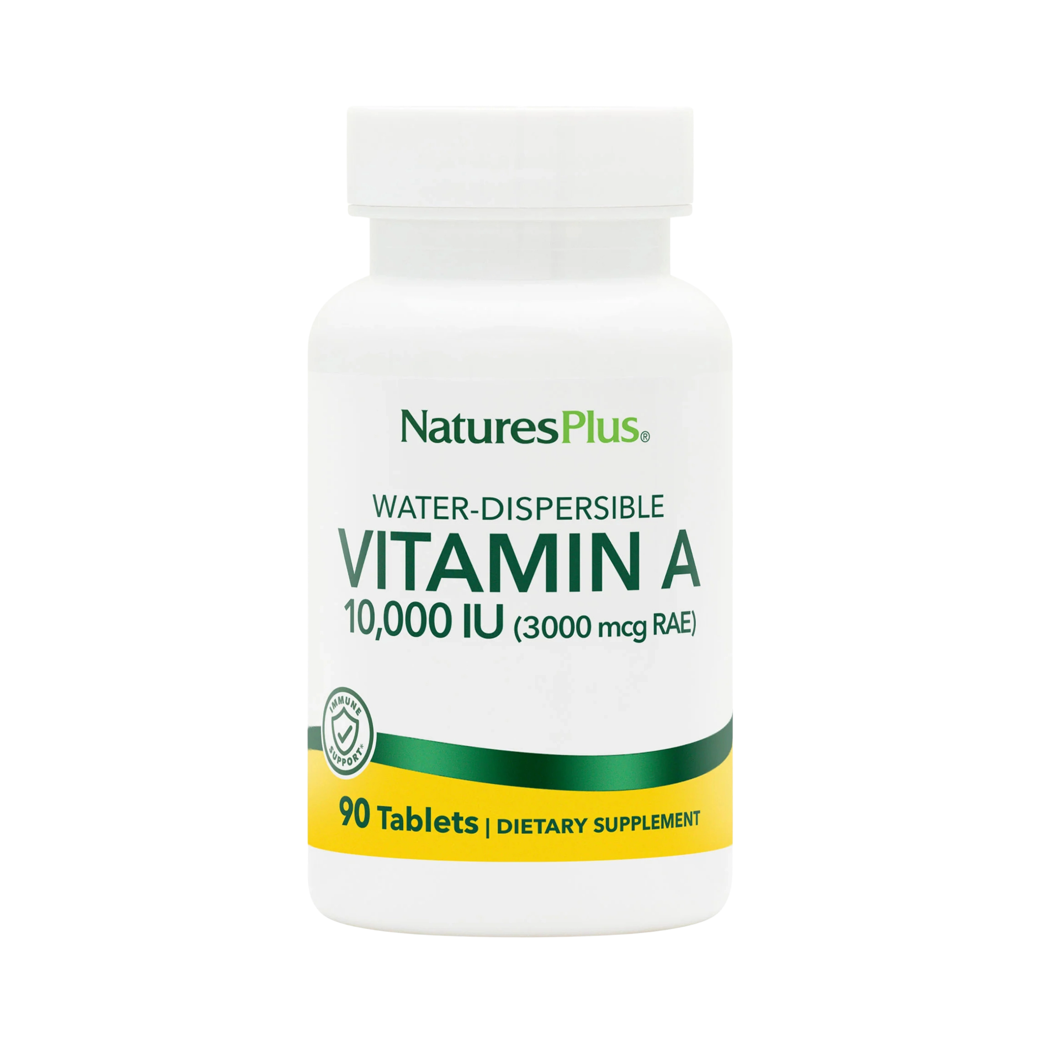 NaturesPlus, Water-Dispersible Vitamin A, 10,000 IU, 90 Tablets