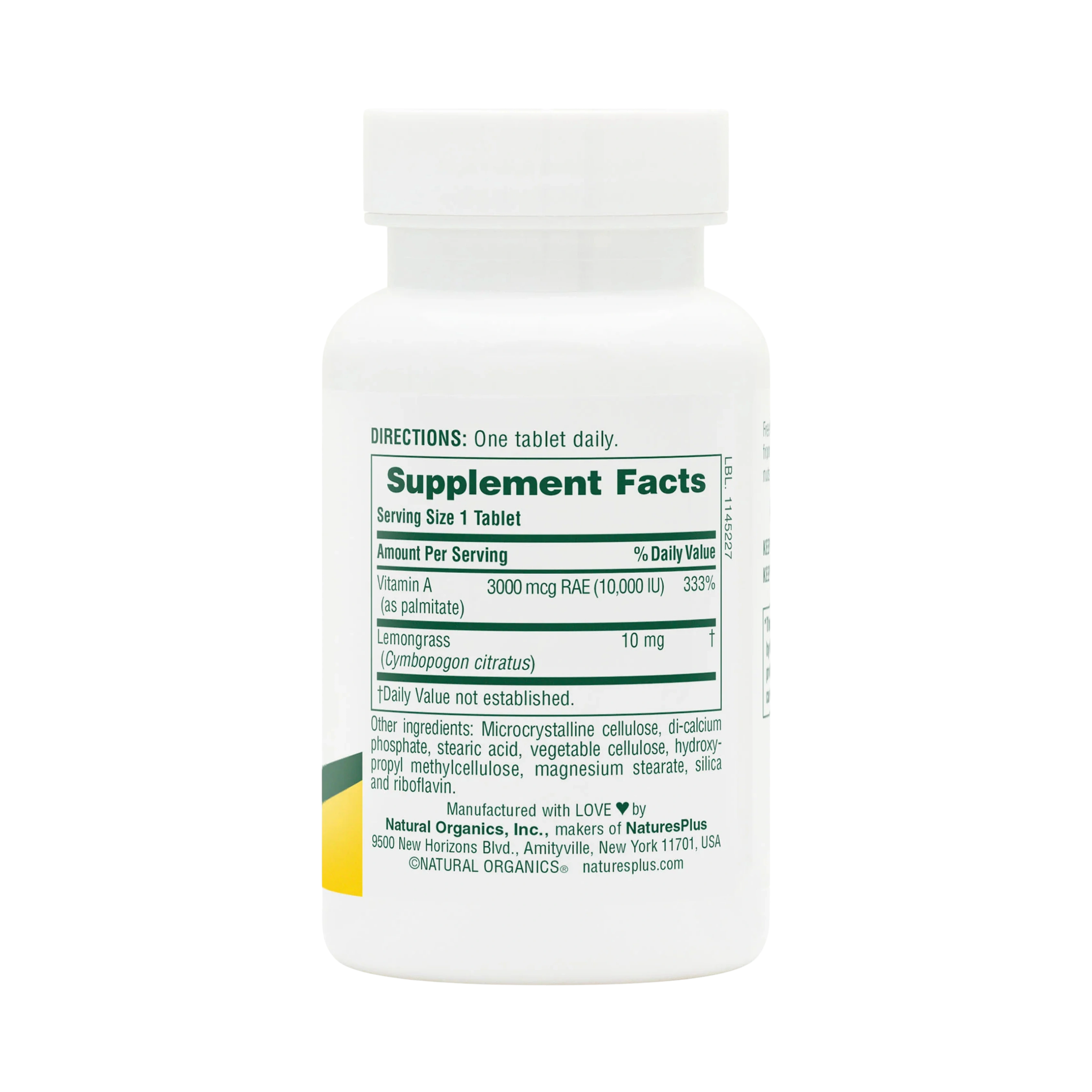 NaturesPlus, Water-Dispersible Vitamin A, 10,000 IU, 90 Tablets