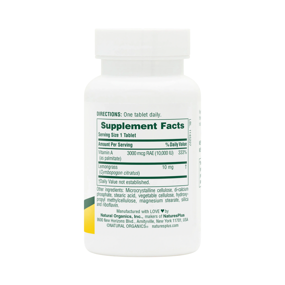 NaturesPlus, Water-Dispersible Vitamin A, 10,000 IU, 90 Tablets