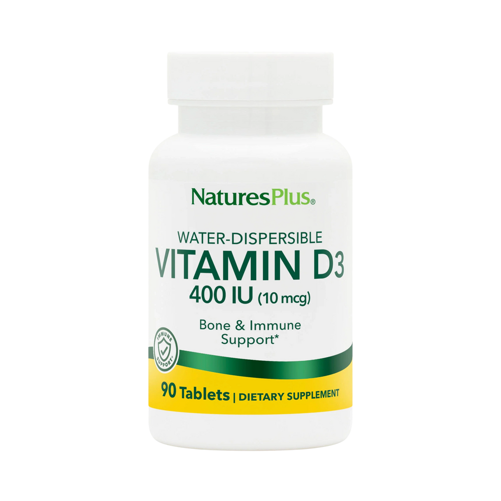 NaturesPlus, Water-Dispersible Vitamin D3, 10 Mcg, 90 Tablets