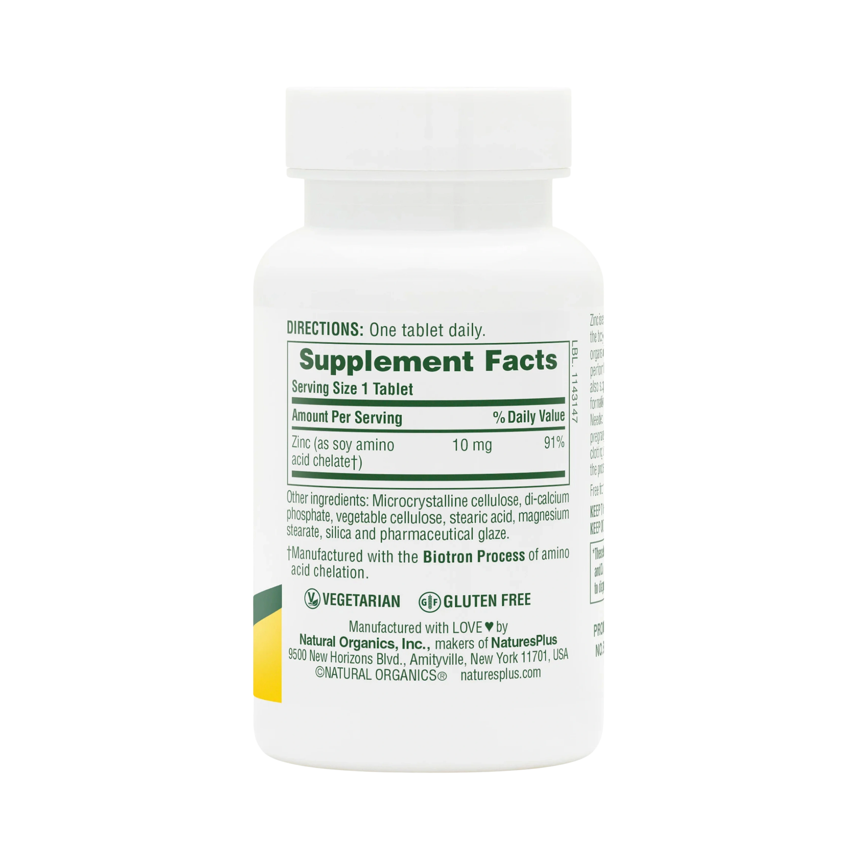 NaturesPlus, Zinc, 10 Mg, 90 Tablets