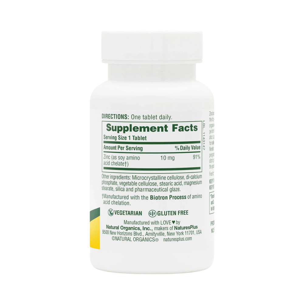 NaturesPlus, Zinc, 10 Mg, 90 Tablets