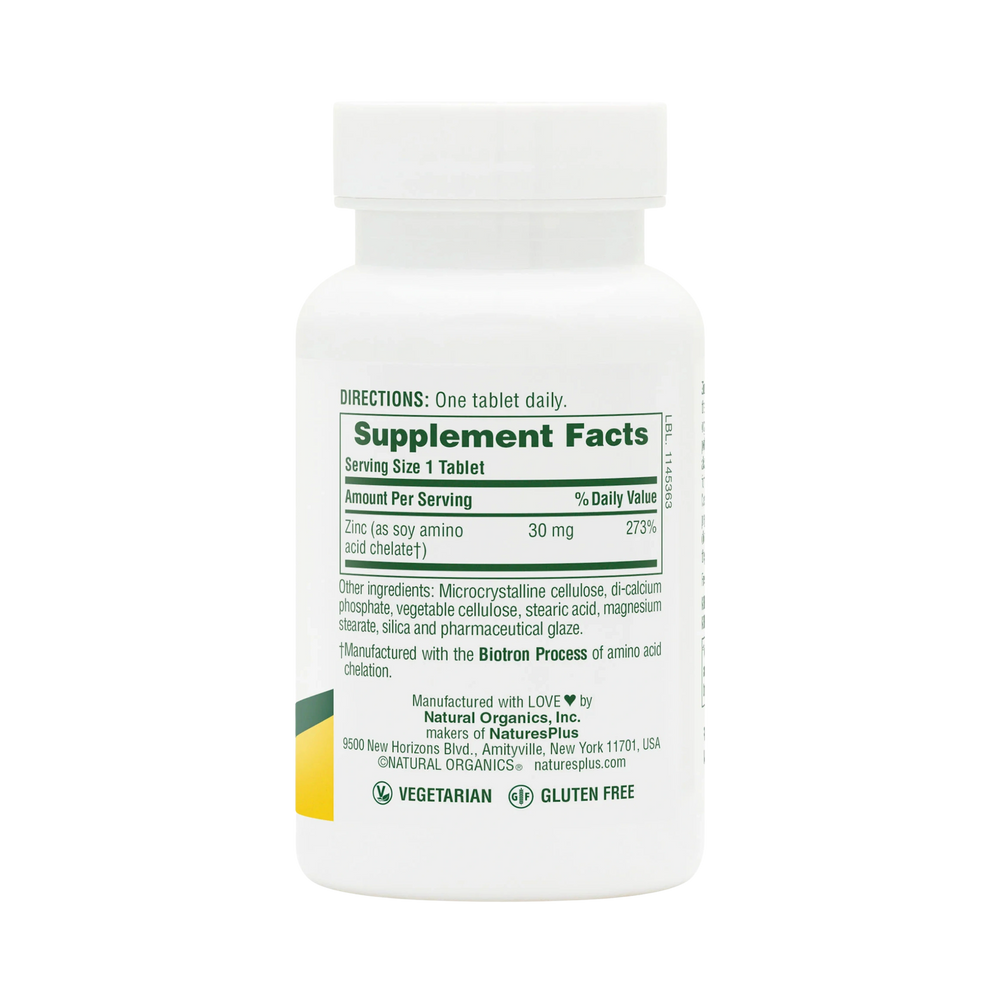 NaturesPlus, Zinc, 30 Mg, 90 Tablets