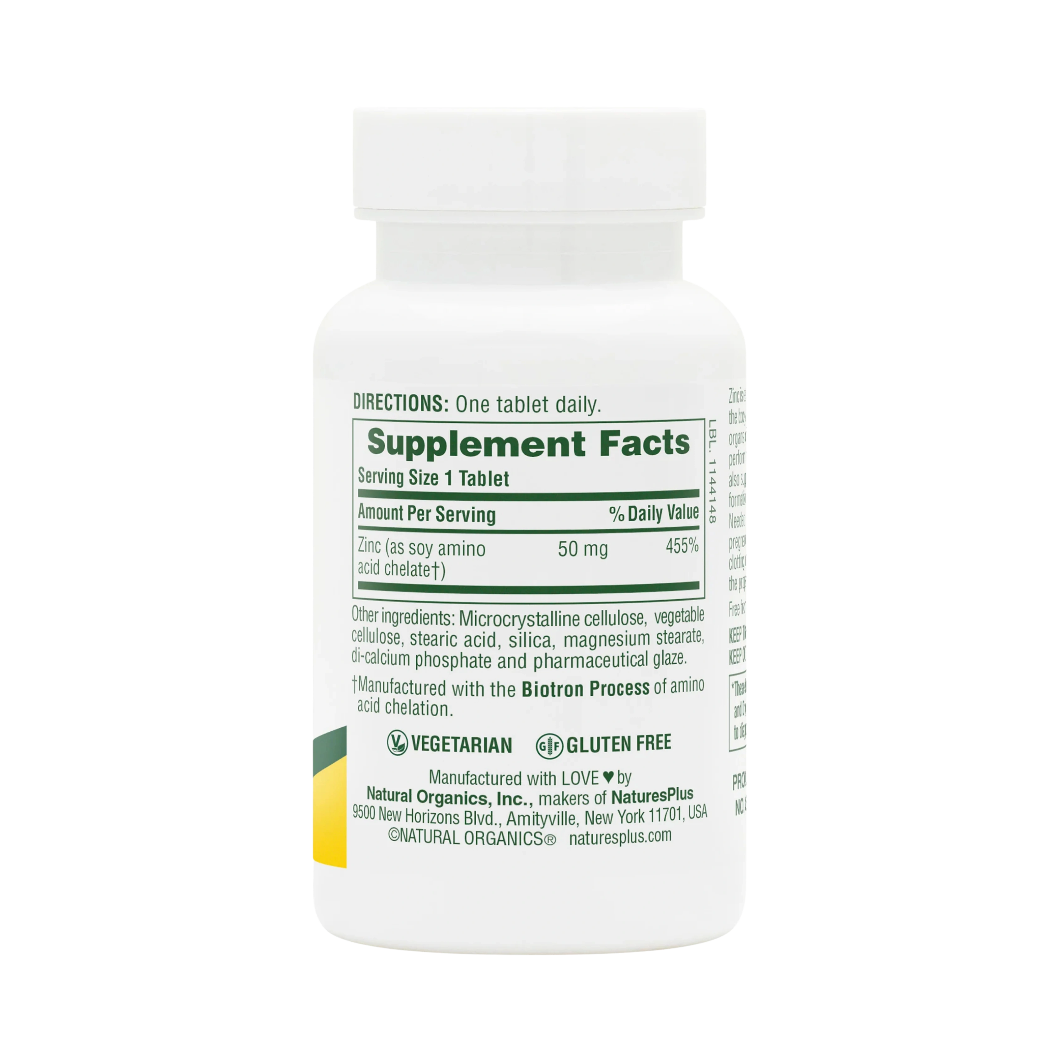 NaturesPlus, Zinc, 50 Mg, 90 Tablets
