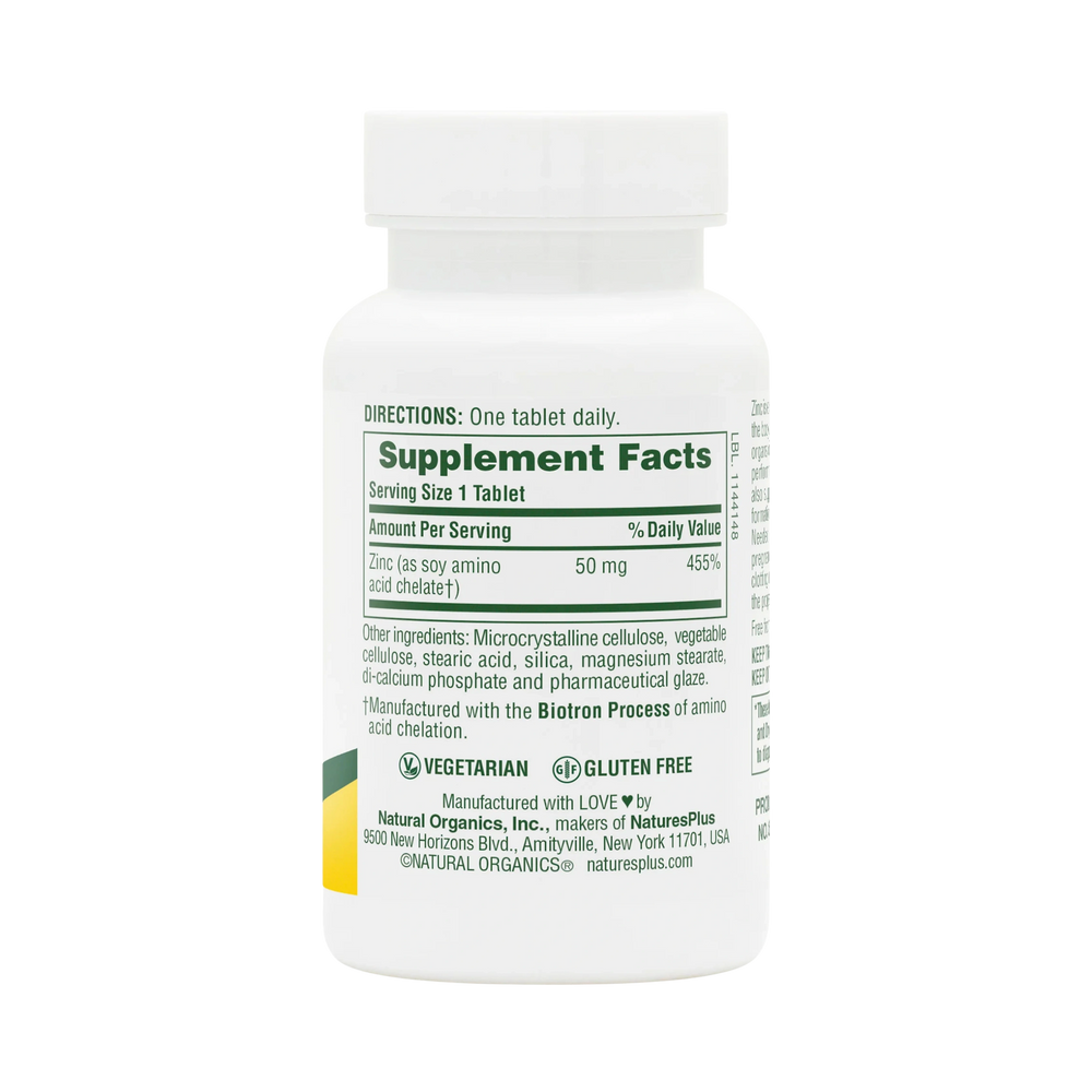 NaturesPlus, Zinc, 50 Mg, 90 Tablets