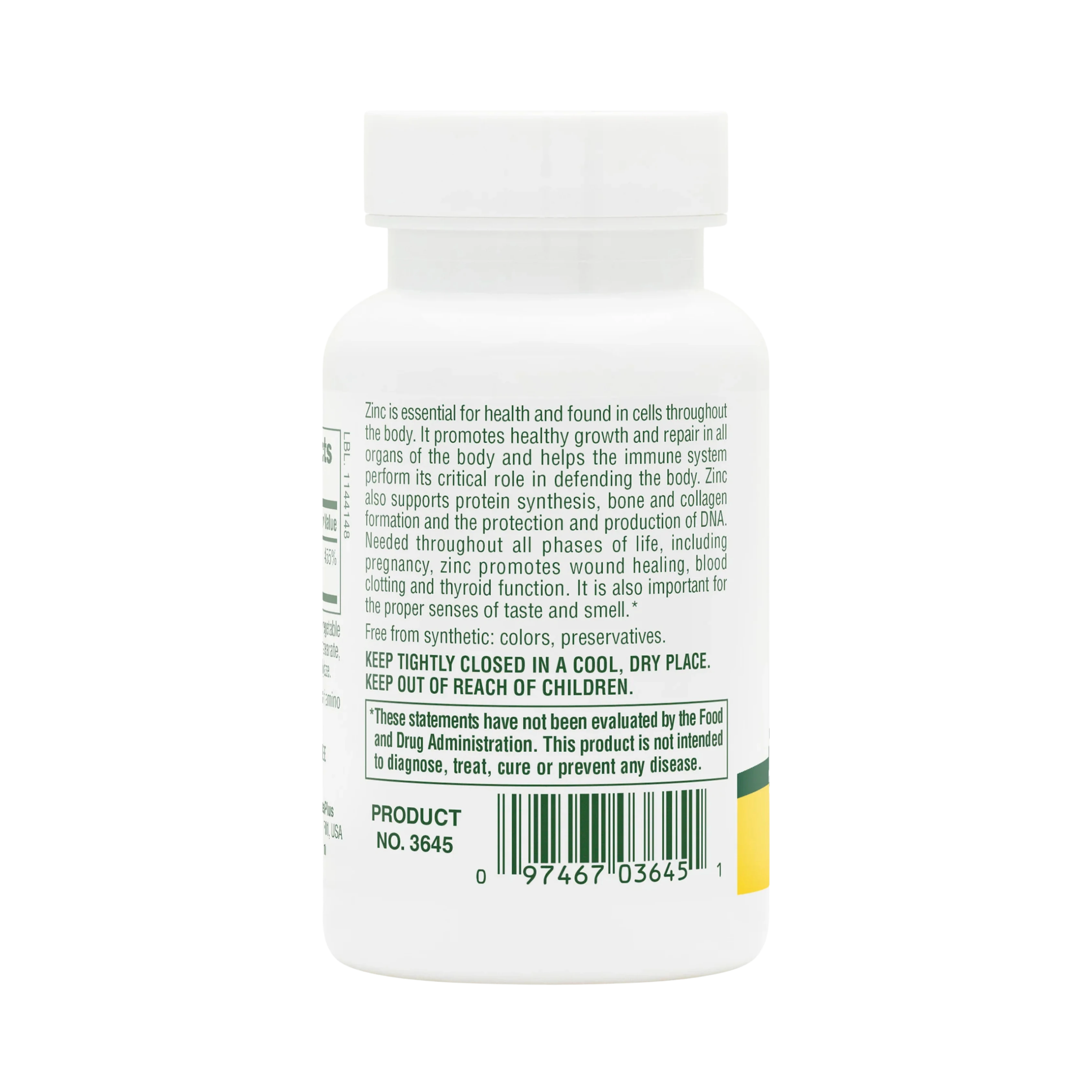 NaturesPlus, Zinc, 50 Mg, 90 Tablets