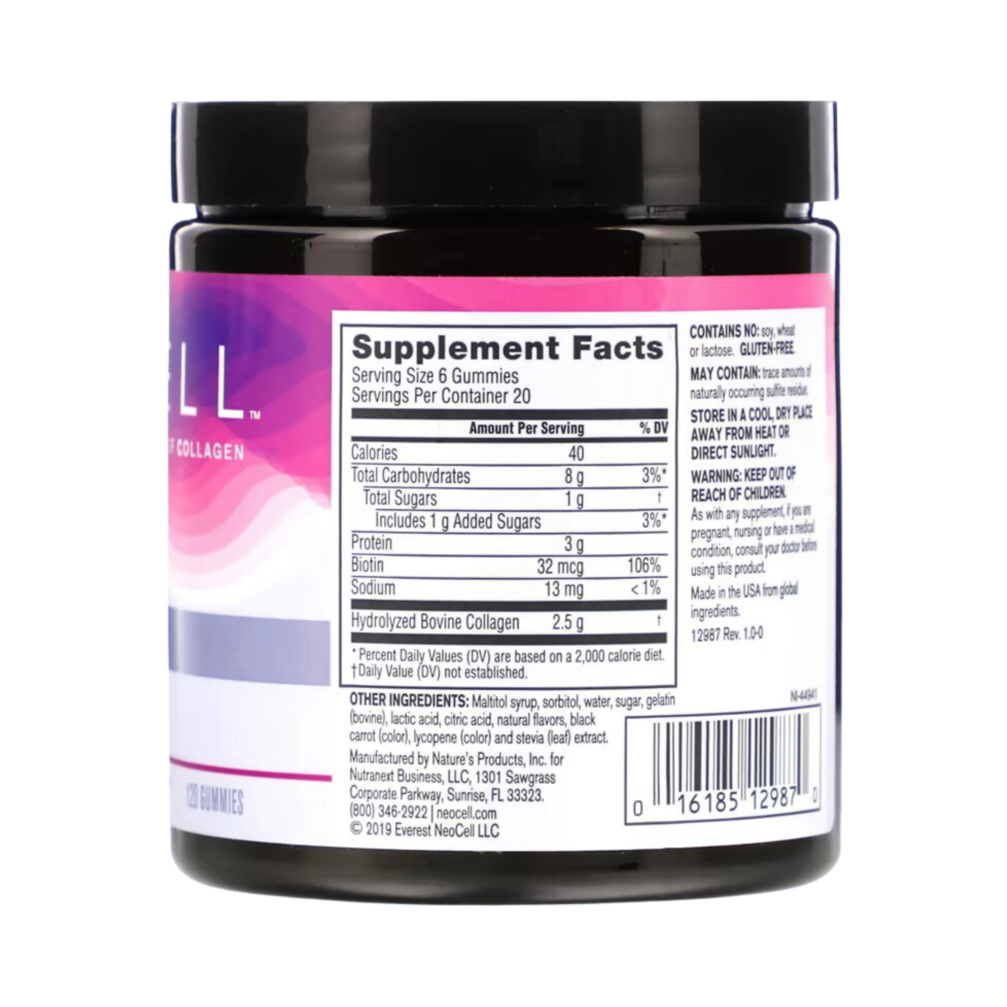 Neocell, Gummy Glow Collagen, Berry Flavor, 120 Gummies