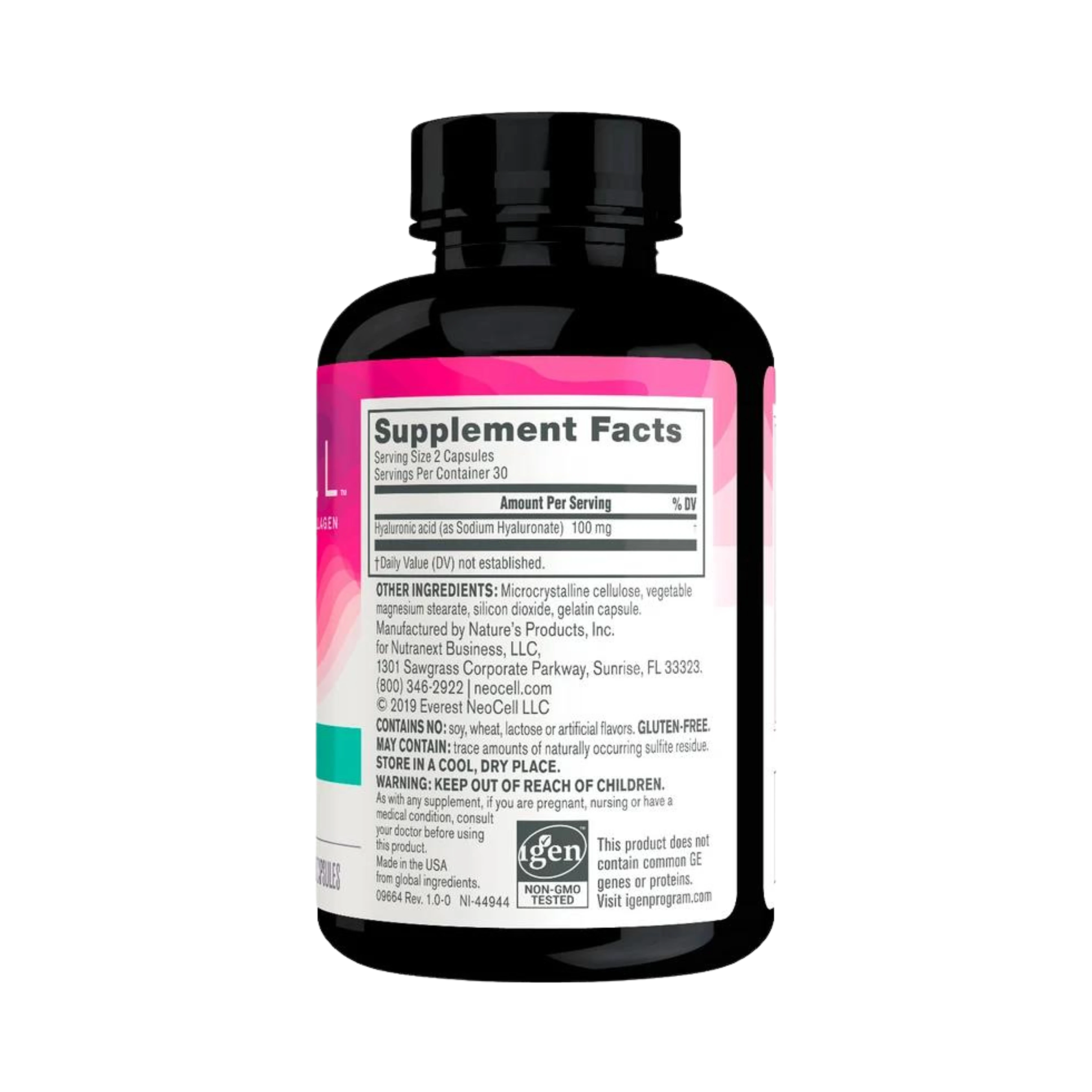 Neocell, Hyaluronic Acid Daily Hydration, 60 Capsules