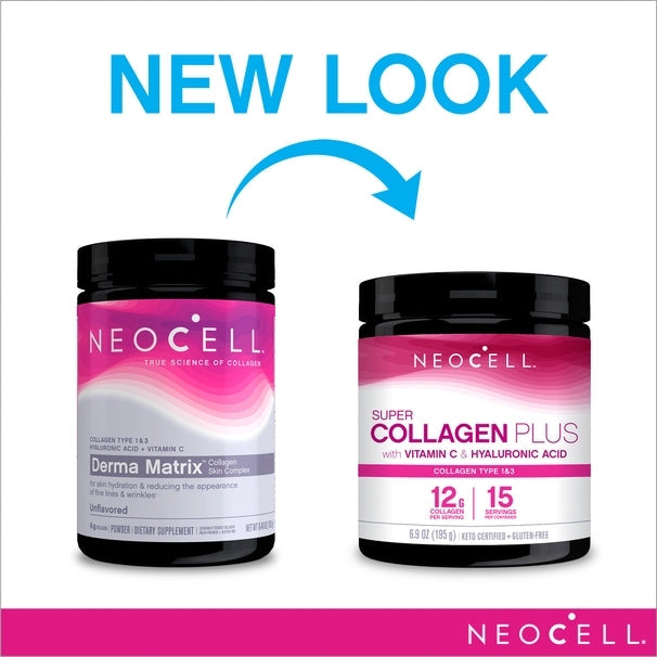 Neocell, Super Collagen Plus with Vitamin C & Hyaluronic Acid Powder, 6.9 OZ